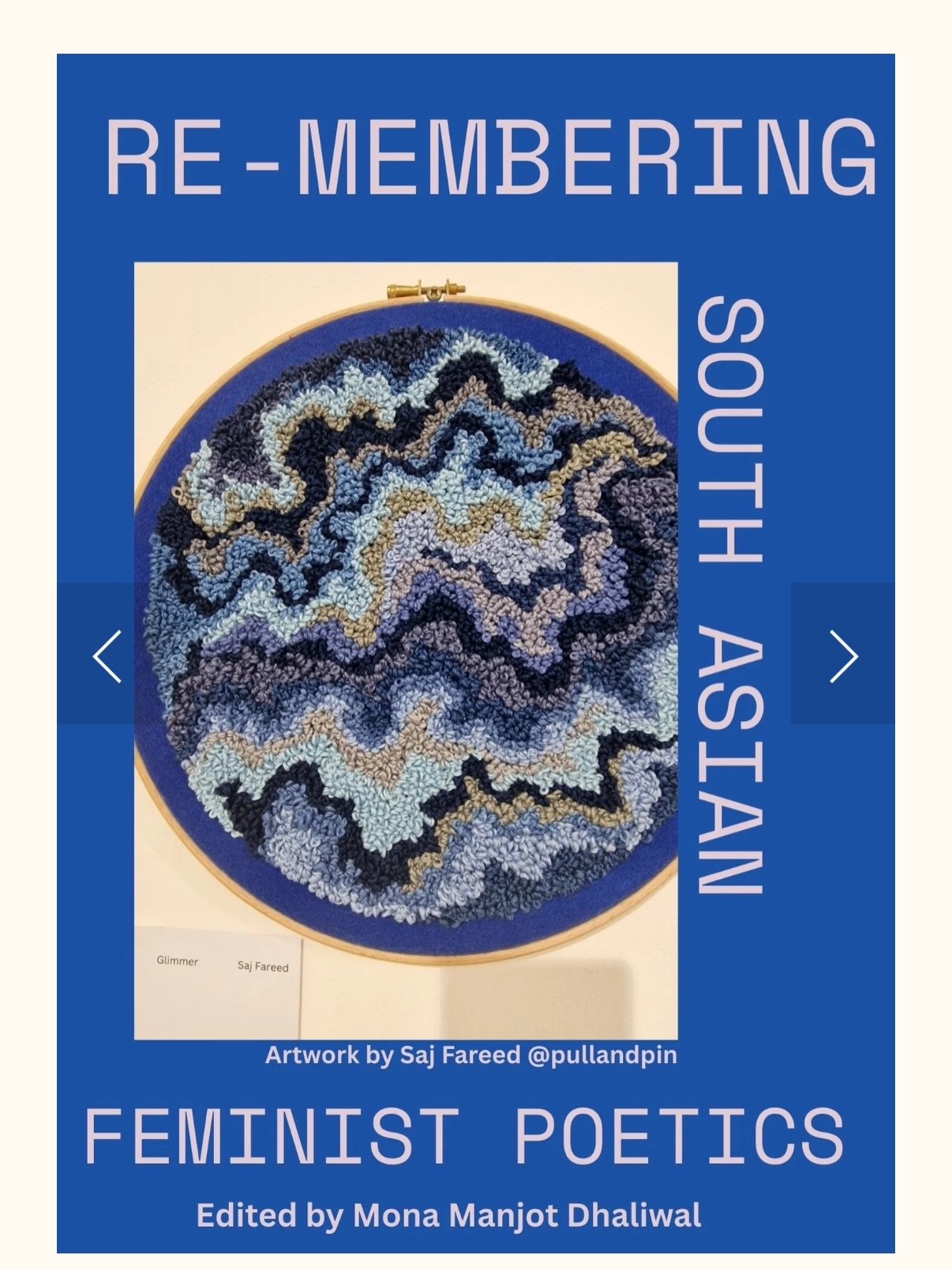 Honoured to be included in this collection: Re-Membering South Asian Feminist Poetics curated by the lovely Manjot Dhaliwal, @the_neighbours_garden. 

Manjot ran a series of poetry workshops earlier this year where we explored the themes of space, pl