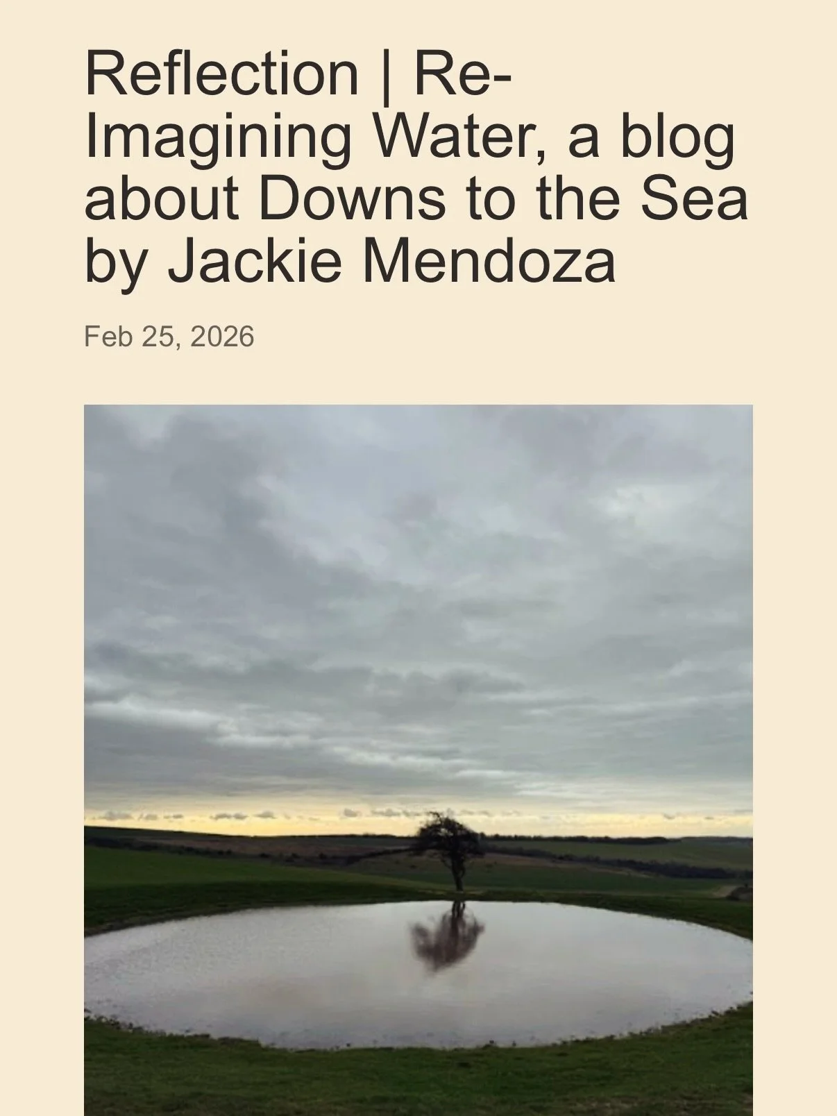 What&rsquo;s your relationship to water? Is it merely a commodity or a vital essence that you value and are determined to protect? 

If you haven&rsquo;t watched &lsquo;Dirty Business&rsquo; on Channel 4, then please do. It&rsquo;s a hard watch, but 