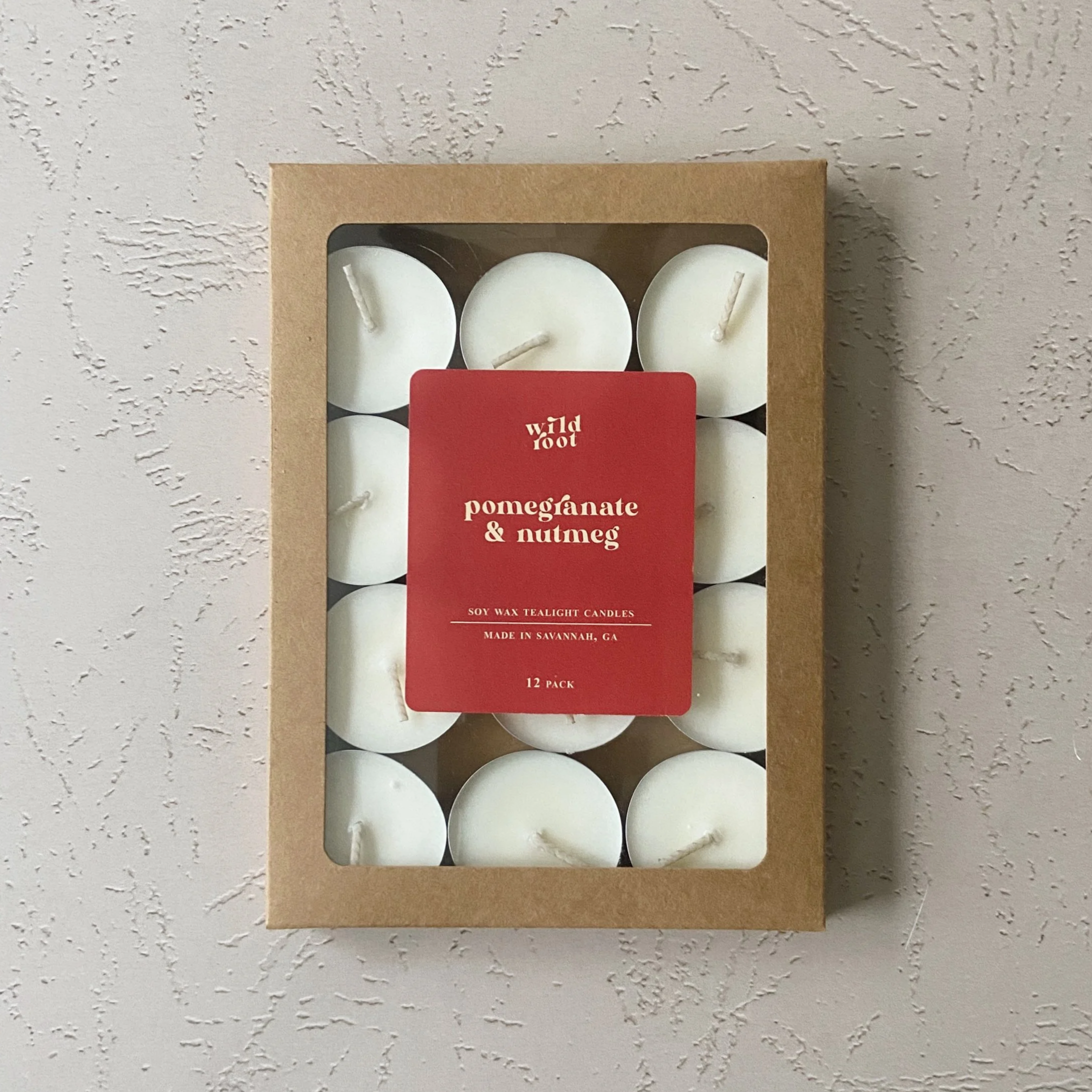 Pomegranate & Nutmeg Tealight Candle 12 Pack