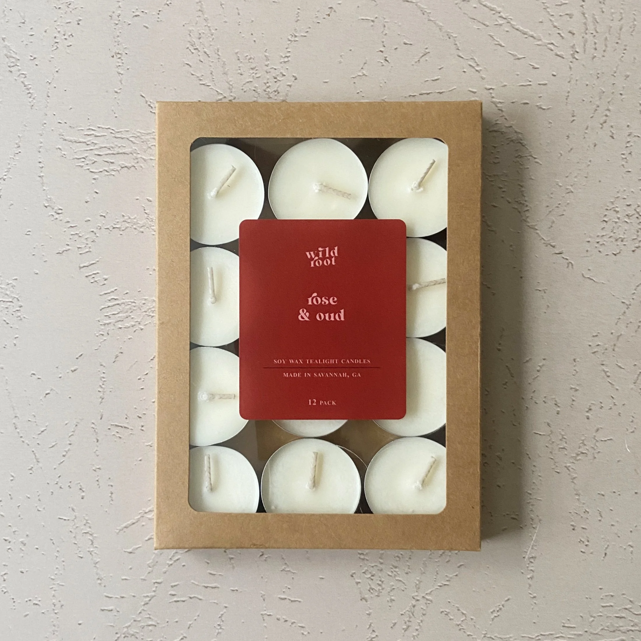 Rose & Oud Tealight Candle 12 Pack | Valentine's Day Collection