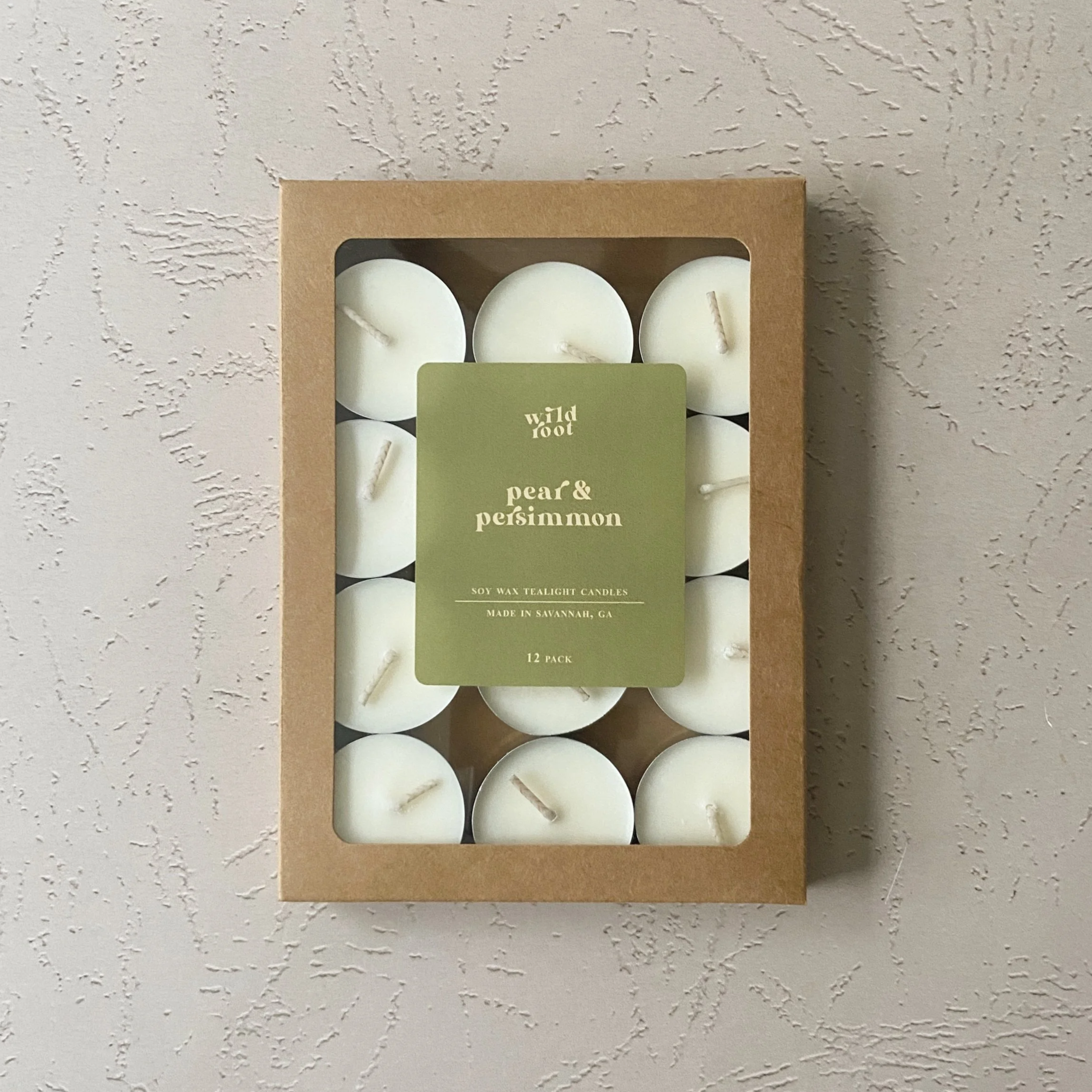 Pear & Persimmon Tealight Candle 12 Pack