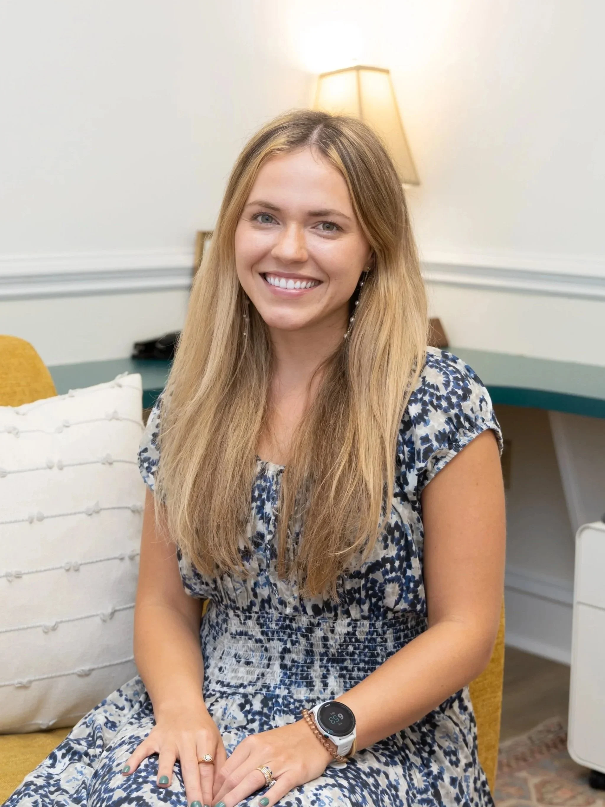 Therapist Mary Seitz sits in her Charleston office at Ethredge Counseling Group