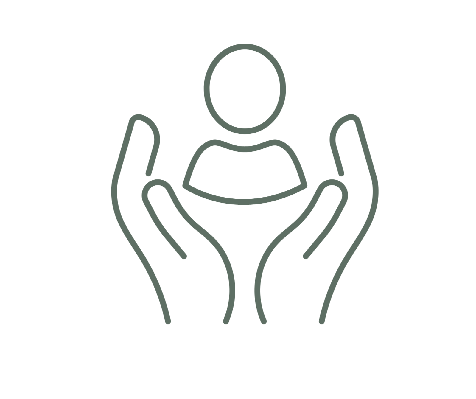Minimalist drawing of a grounded person symbolizing safe, non-judgmental anxiety and trauma therapy at Ethredge Counseling Group in Charleston, SC.