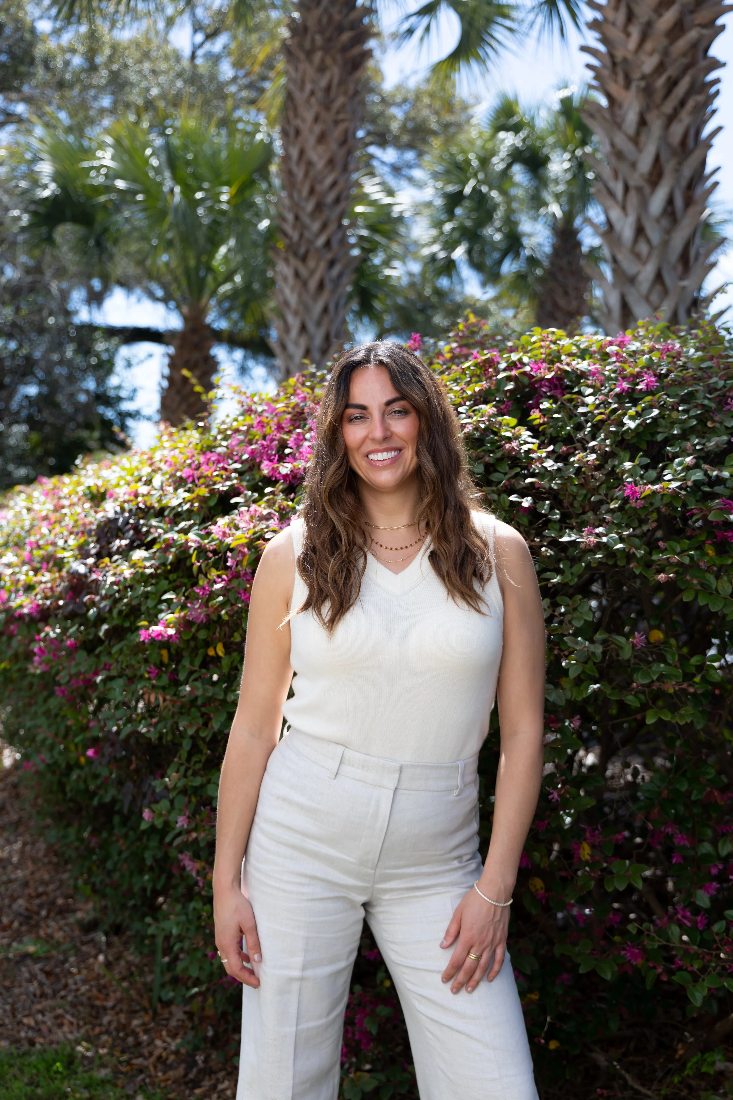 Landrie Ethredge, owner of Ethredge counseling group, standing outside of her office in Charleston, SC
