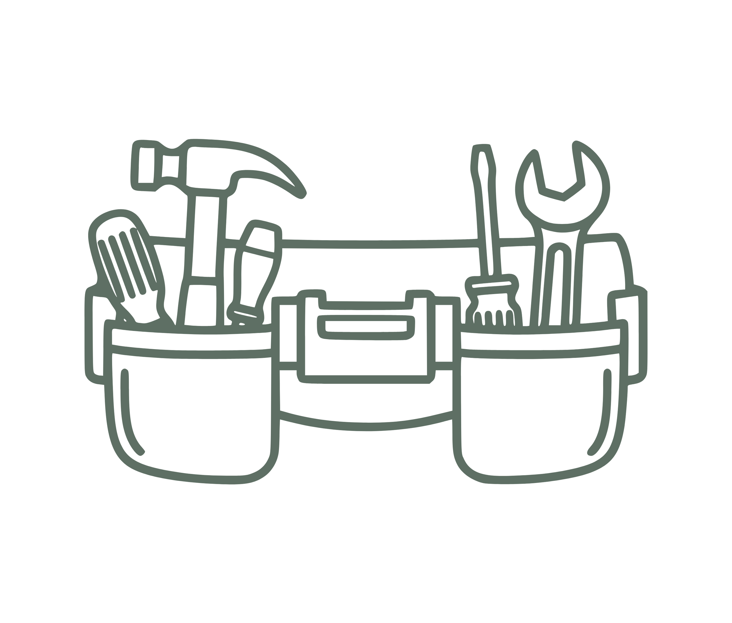 an image of a tool belt with a hammar screw driver and other tools representing the tools and skills clients at ethredge counseling group will gain through counseling and therapy sessions