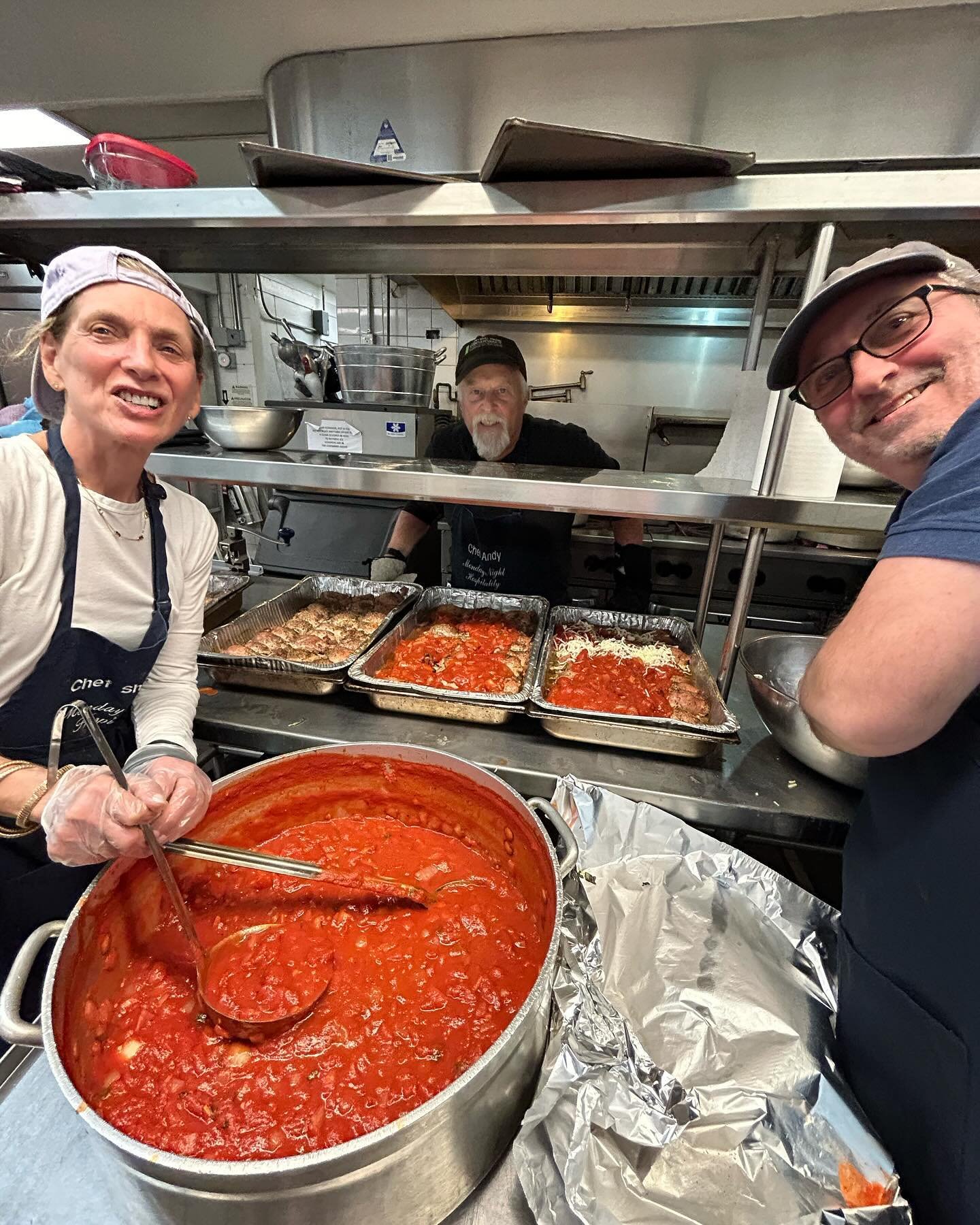 All smiles on deck because Chef Andy&rsquo;s amazing chicken parm with fresh basil and Chef Shelly&rsquo;s tofu corn chili satisfied hundreds today.