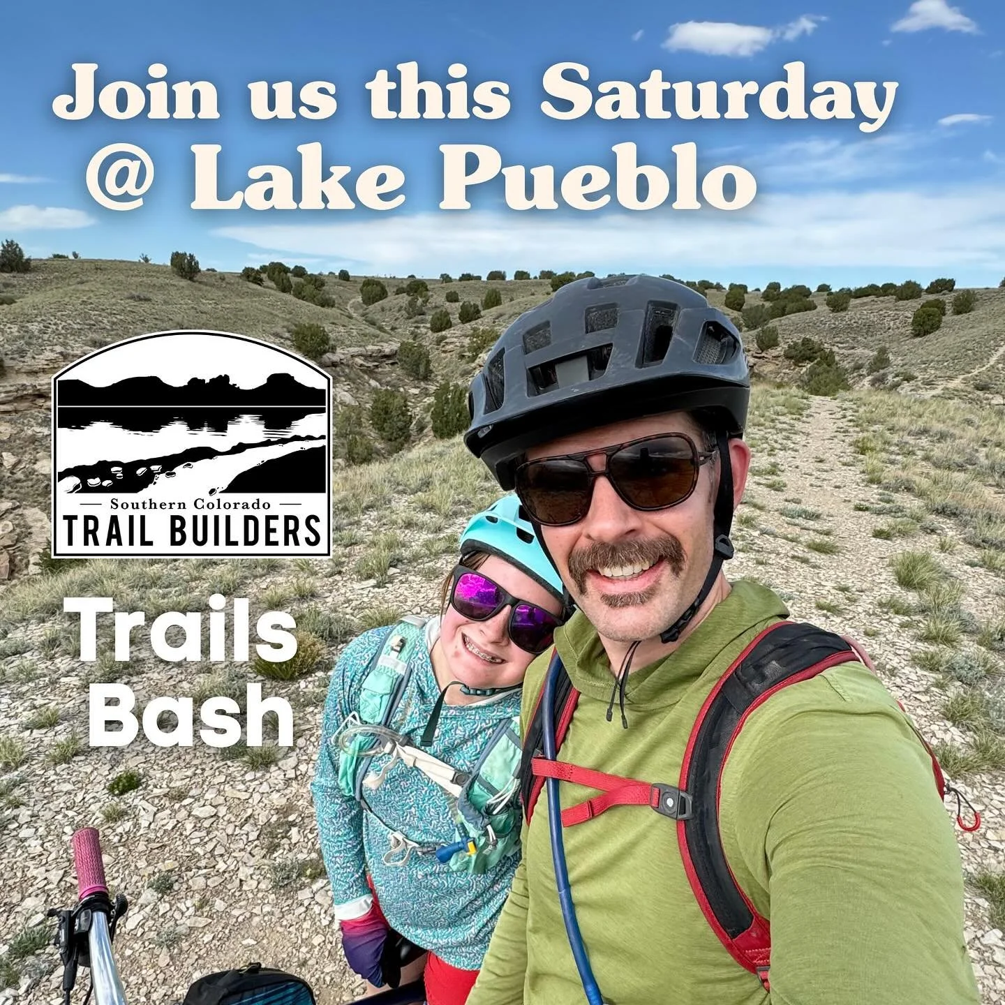Trails Bash is this Saturday, 9:30am, hosted by @southerncoloradotrailbuilders at Lake Pueblo. We’re gonna be leading the family mountain bike ride. There are going to be rides of every flavor…you should join the party. The event is free