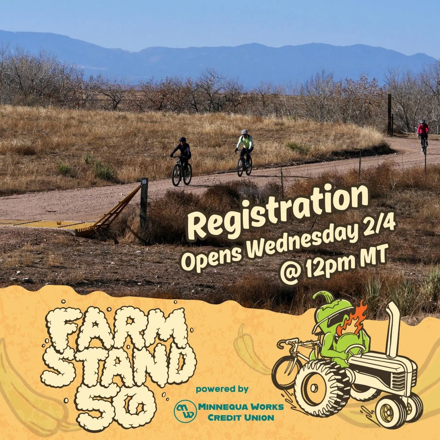 👩&zwj;🌾 Registration opens Wednesday at 12pm MT. 50 miles as spicy as you want &lsquo;em. If you joined our Farmstand 50 email list&hellip;you should check your inbox now.