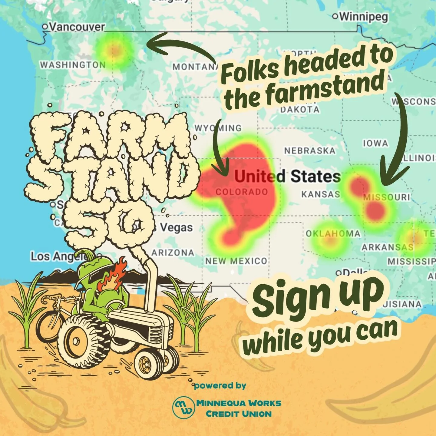 50 friendly miles. As spicy as you want. 🌶️ we&rsquo;ve still got spots, but you&rsquo;re gonna want to sign up soon if you want one of &lsquo;em. The Farmstand 50 is 75% full already and we&rsquo;ve got folks headed to Pueblo from all over the US!
