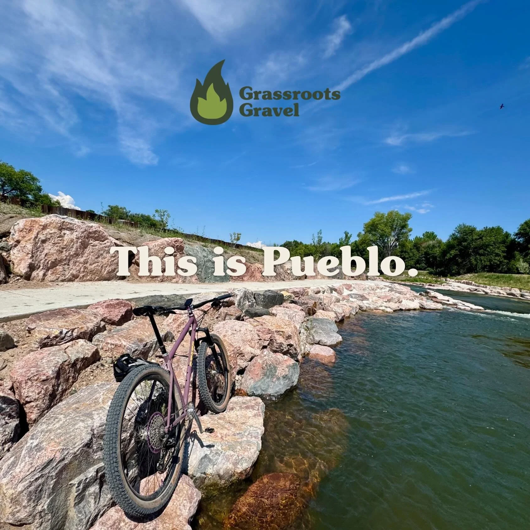 Pueblo is at our heart. 🌶️💚 @grassrootsgravel was born and is family-owned right here in Colorado&rsquo;s spicy little steel city. Come hang with us:
🏄&zwj;♀️ 🌊June 27: Steel City Arkansas River Festival with @puebloparks 
🌶️🔥 September 18-20: 