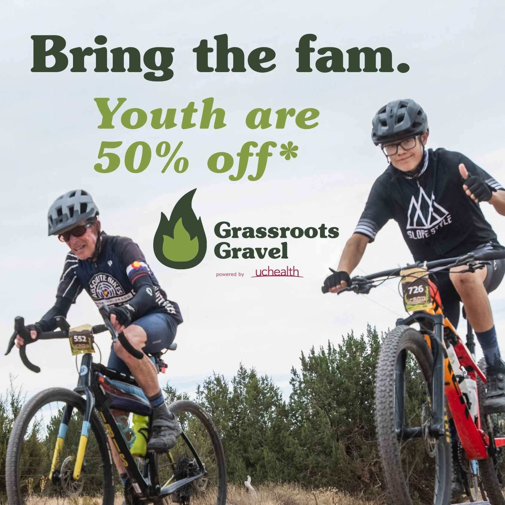 Youth race &amp; ride for 50% off 🫶 Roll as a family or with a group of friends. Registration is open now, and earlybird pricing ends 9/17!

*Youth riders should be accompanied by a registered (and riding) guardian or parent.