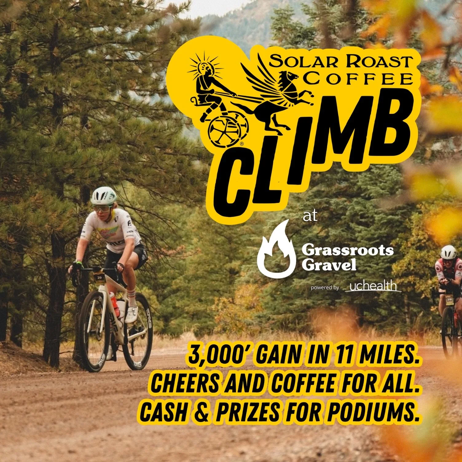 The @solarroast Coffee Climb is back. If you&rsquo;re racing our long course during @grassrootsgravel  on October 10th, your time on the monster climb known locally as &ldquo;Twelvemile&rdquo; will be recorded for special segment podiums! The top cli
