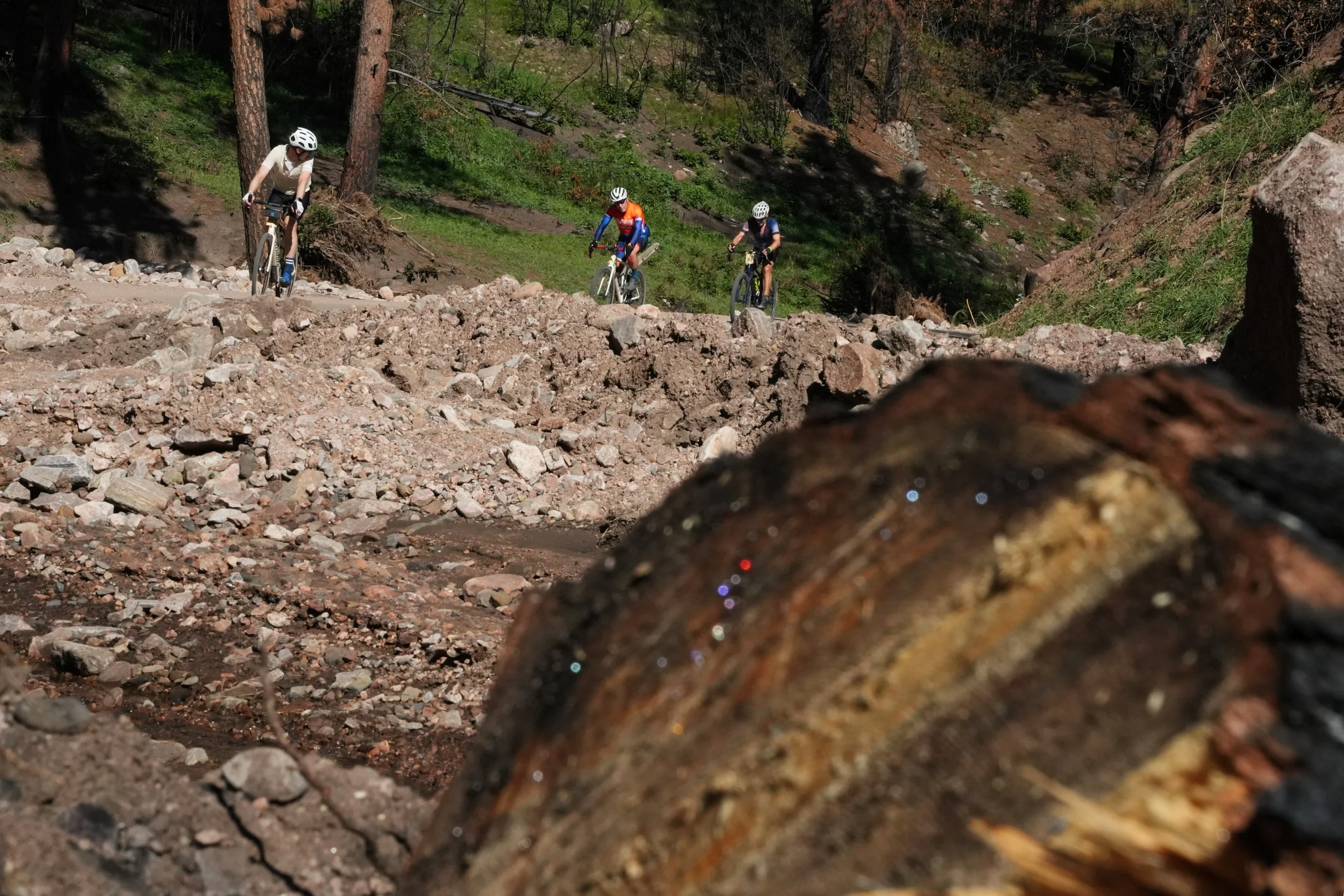 The contrast of scenery along the @grassrootsgravel courses this year was intense. @pueblocountygovernment and @coloradodot did incredible work keeping roads and bridges in top shape through the Aspen Acres fire and the flooding that&rsquo;s followed