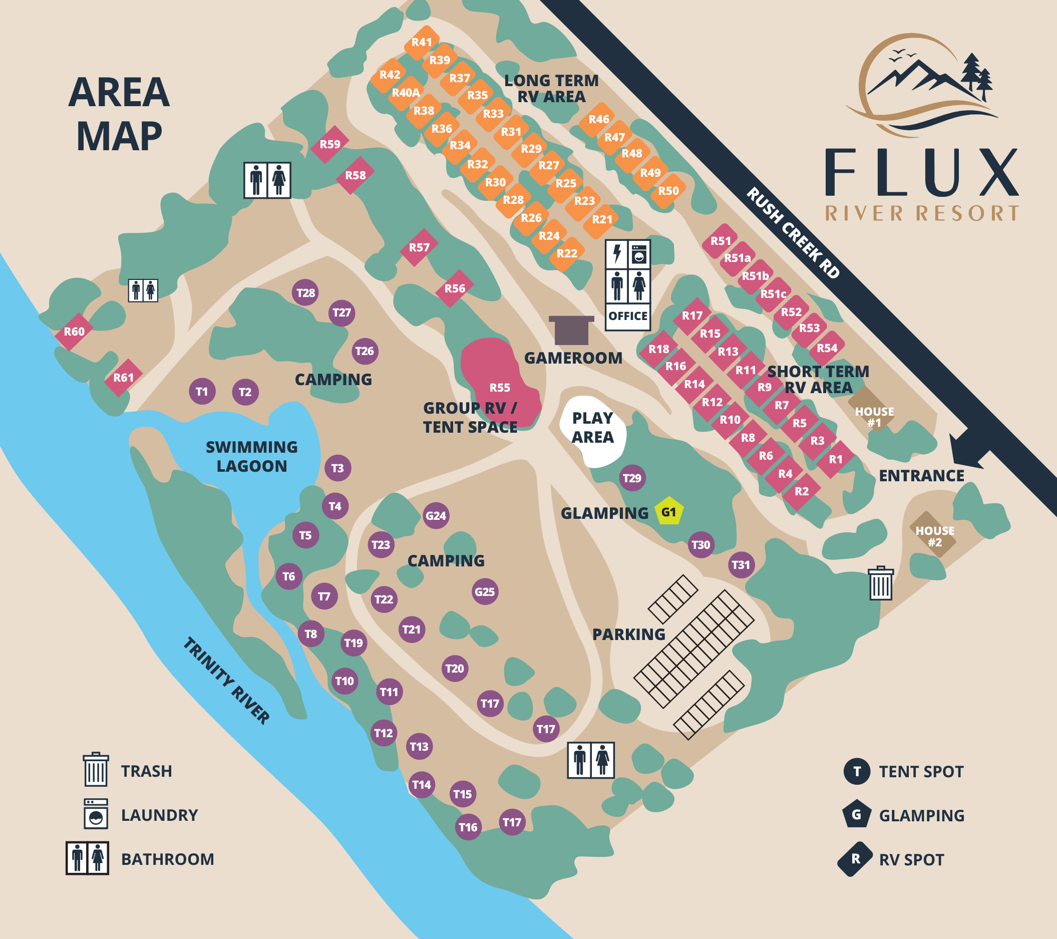 Timau Map The Campground — Flux River Resort