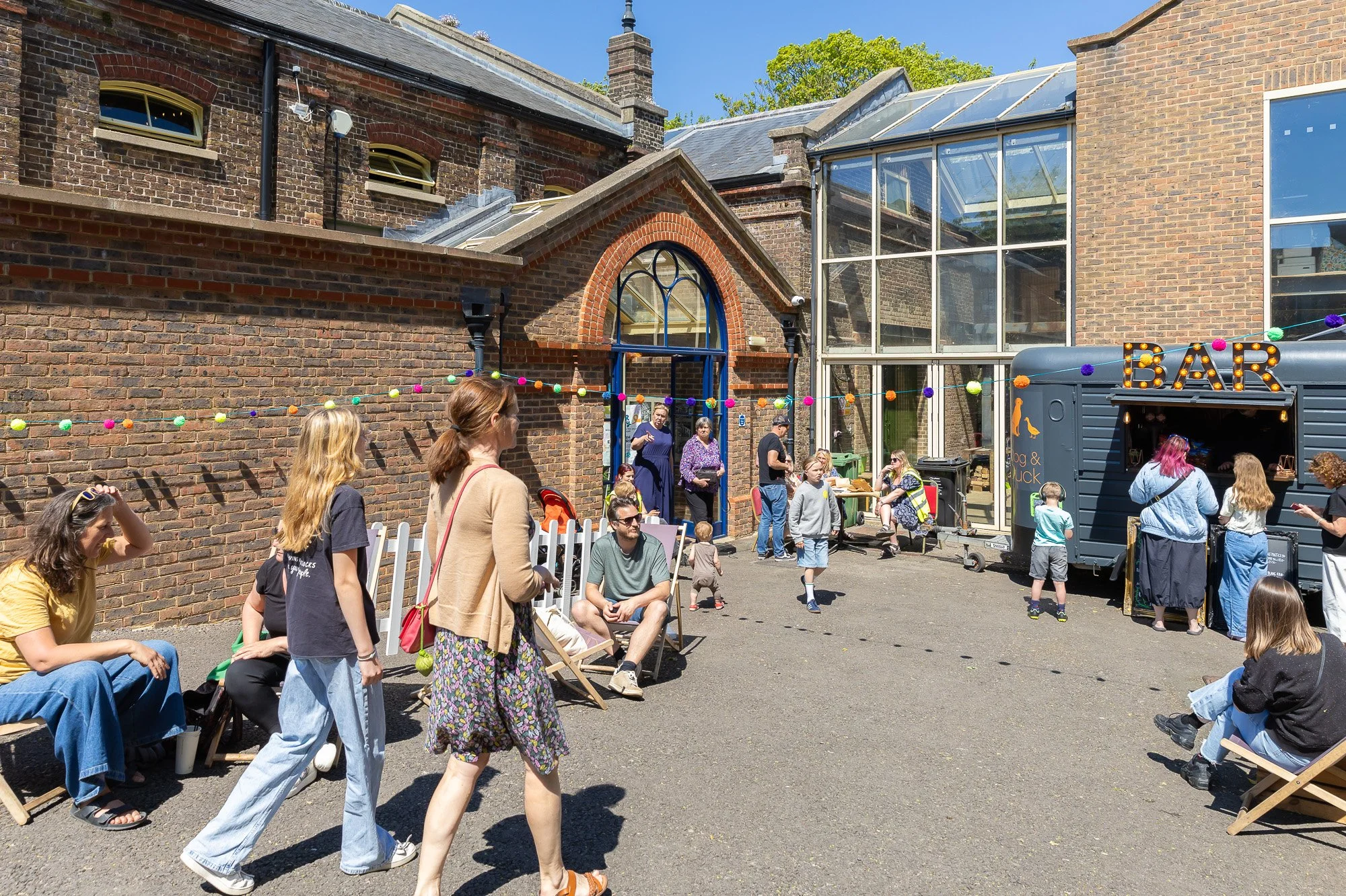 The entrance to Paper Daisy's makers fair.