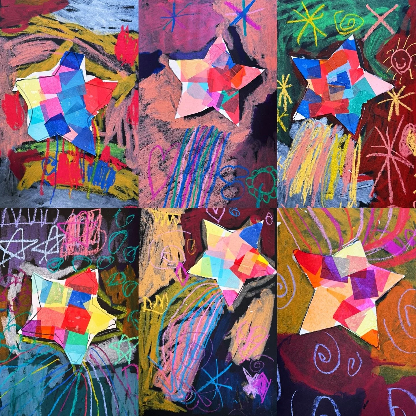 Hearts for stars! Our lovely@little makers collages. 💫