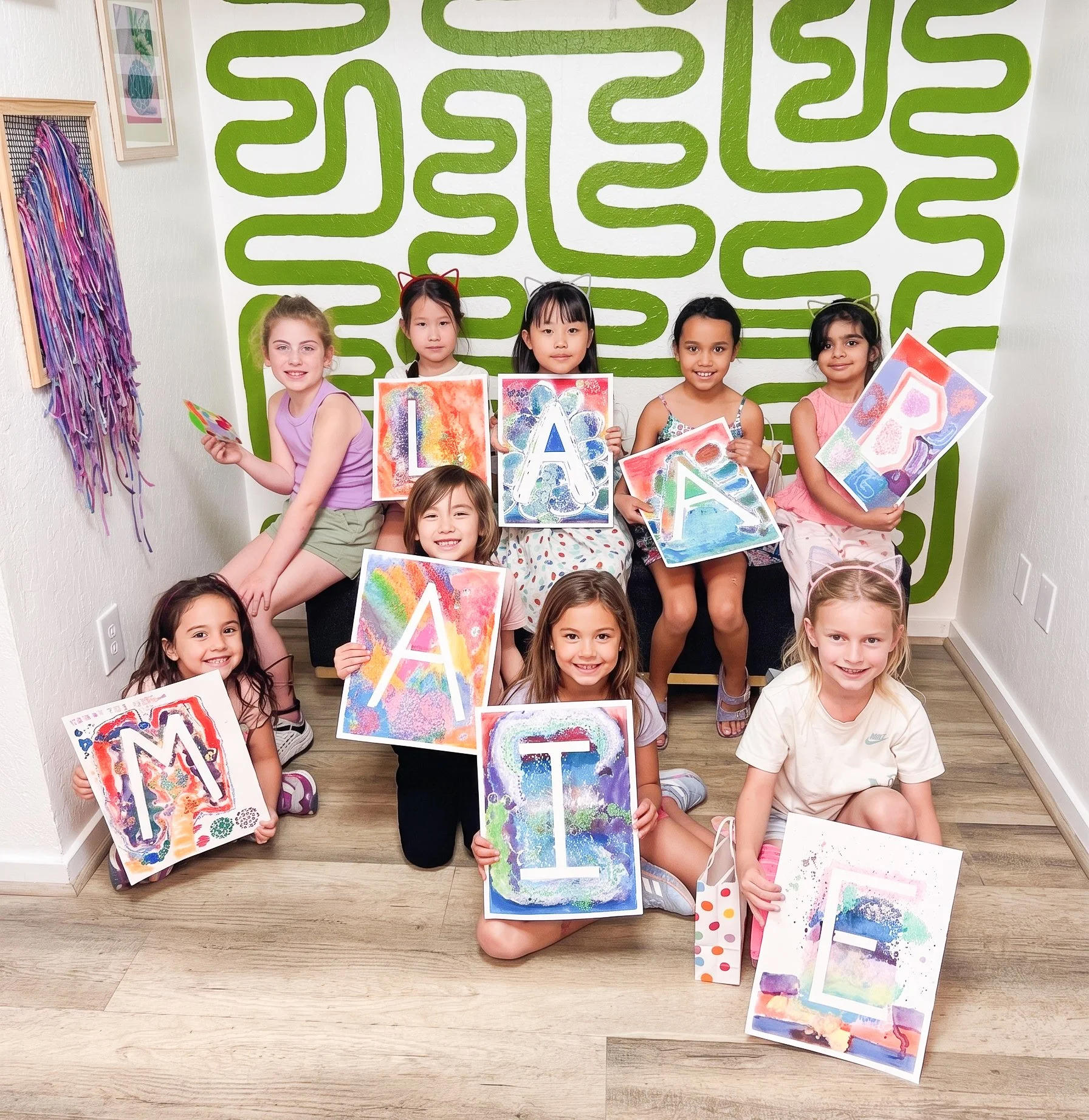 Looking for something to do for your kid's summer birthday?

We host parties on Sundays. 90 minutes. A real project &mdash; mixed media monograms, canvas paintings, air-dry clay sculptures. Real teaching from a CHS Teaching Artist. Up to 12 kids, age