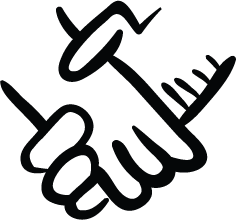 Black outline of the word 'love' written in a stylized, cursive font on a white background.