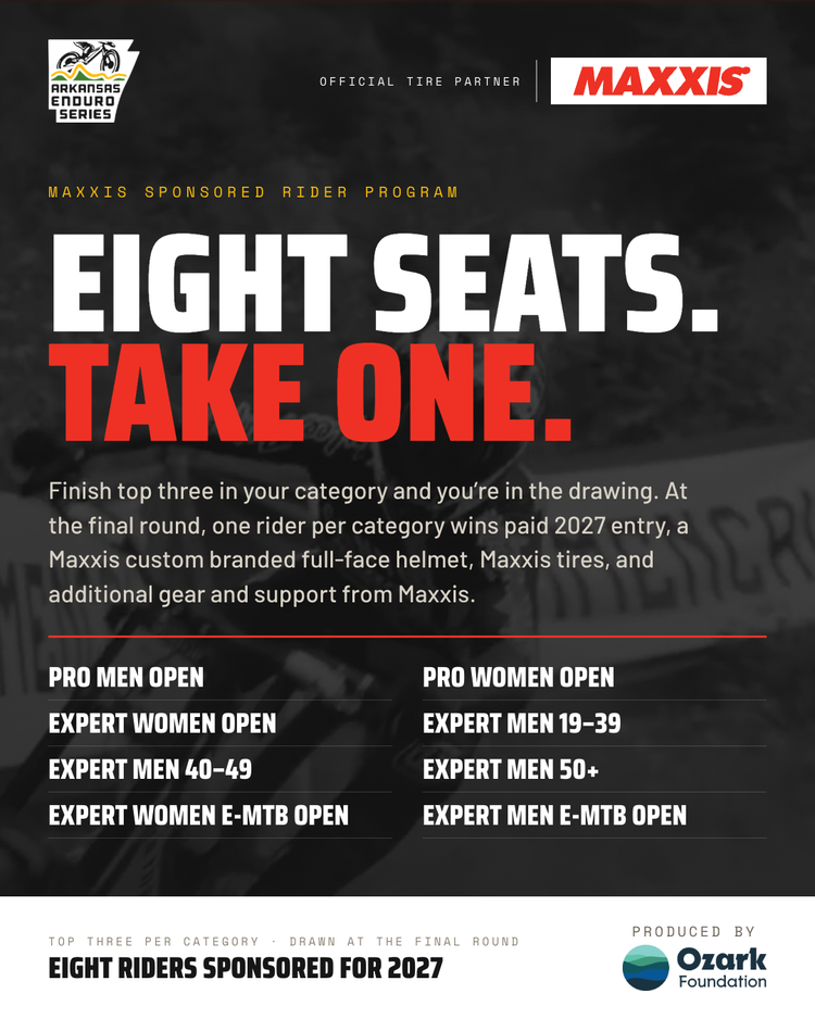 Arkansas Enduro Series and Maxxis Launch Sponsored Rider Program for 2026 Season
