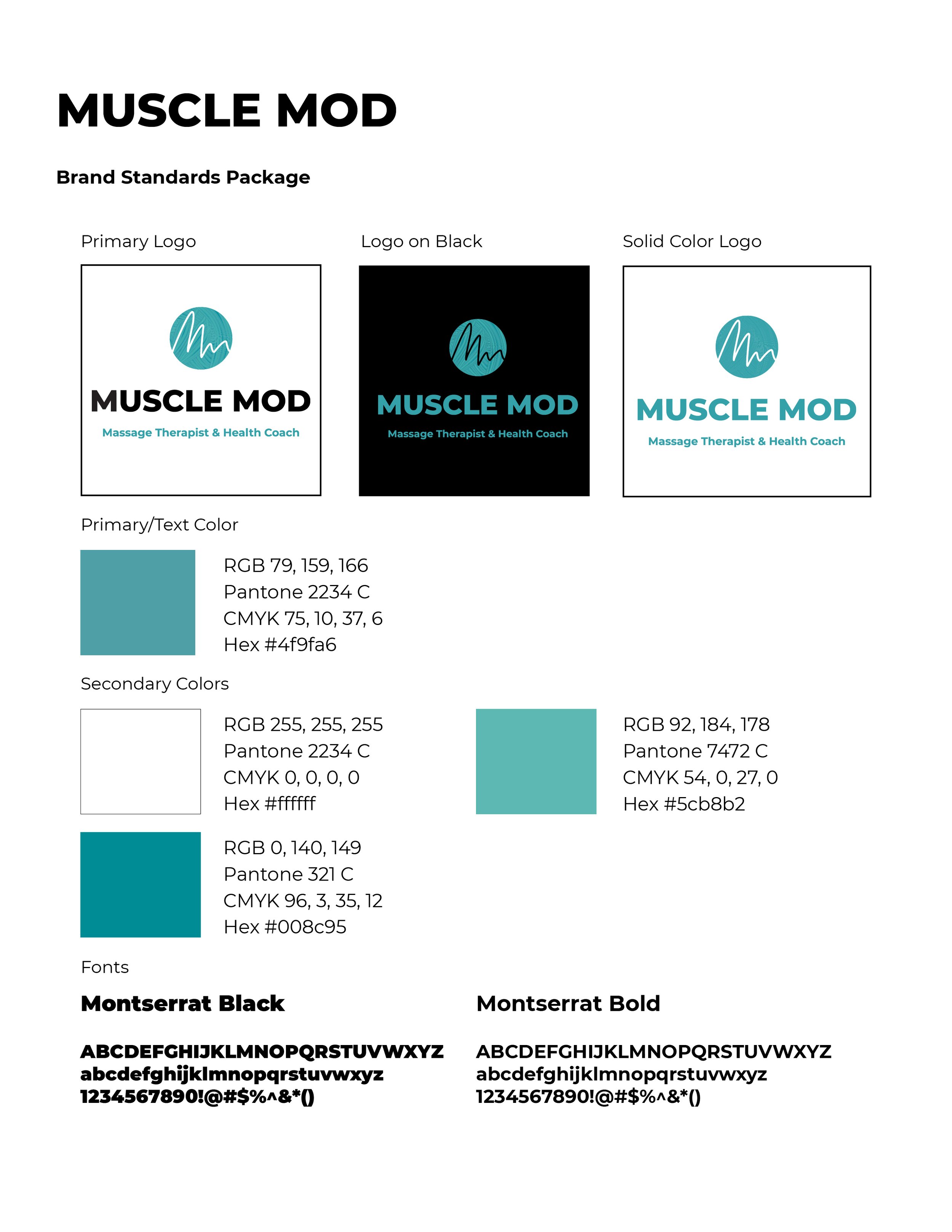 Muscle Mod brand standards guide