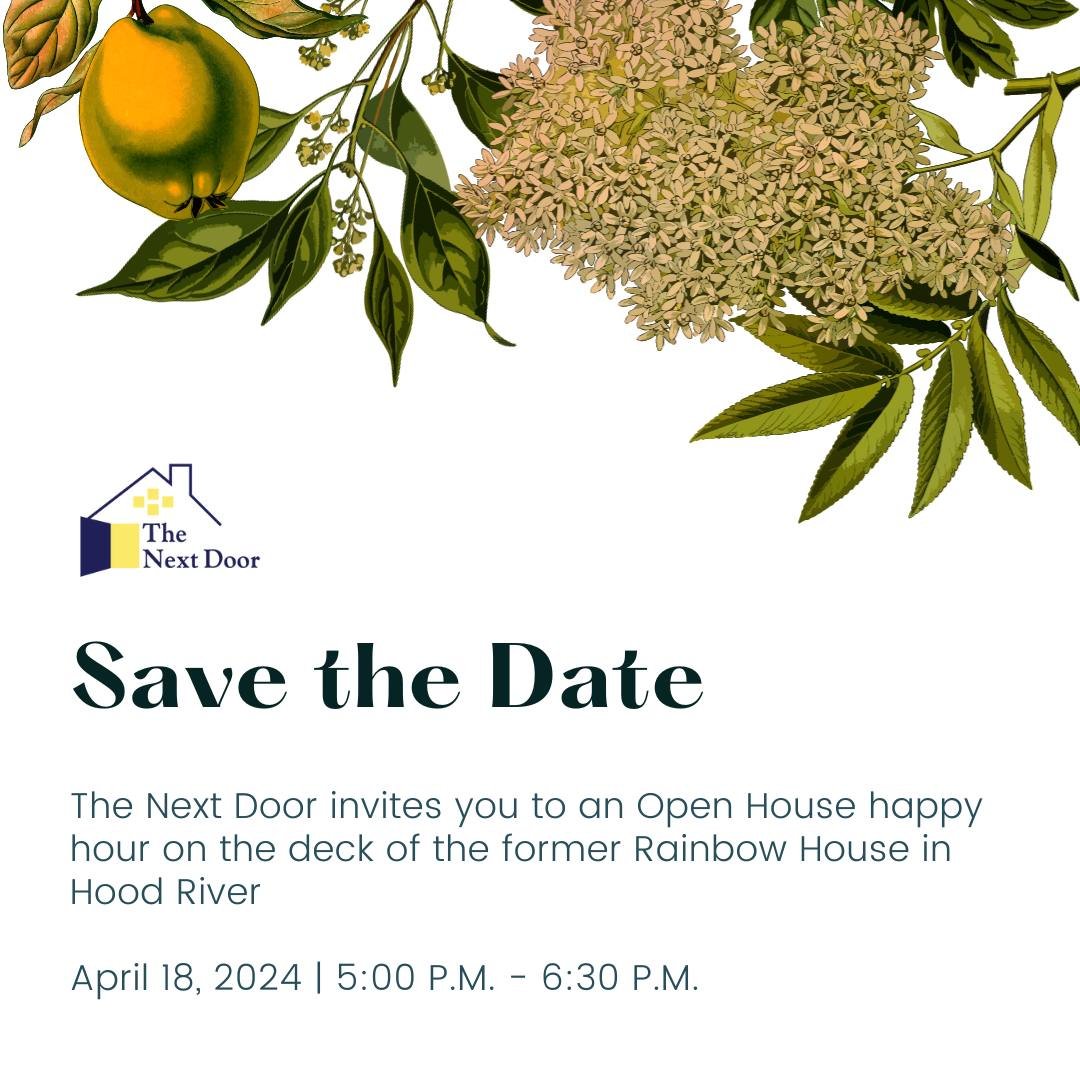Last chance to RSVP for our Open House happy hour! Come learn more about The Next Door tomorrow from 5-6:30pm at the former Rainbow House! We'll have snacks from @native_provisions, beer and wine, and non-alcoholic beverages as well. Hope to see you 