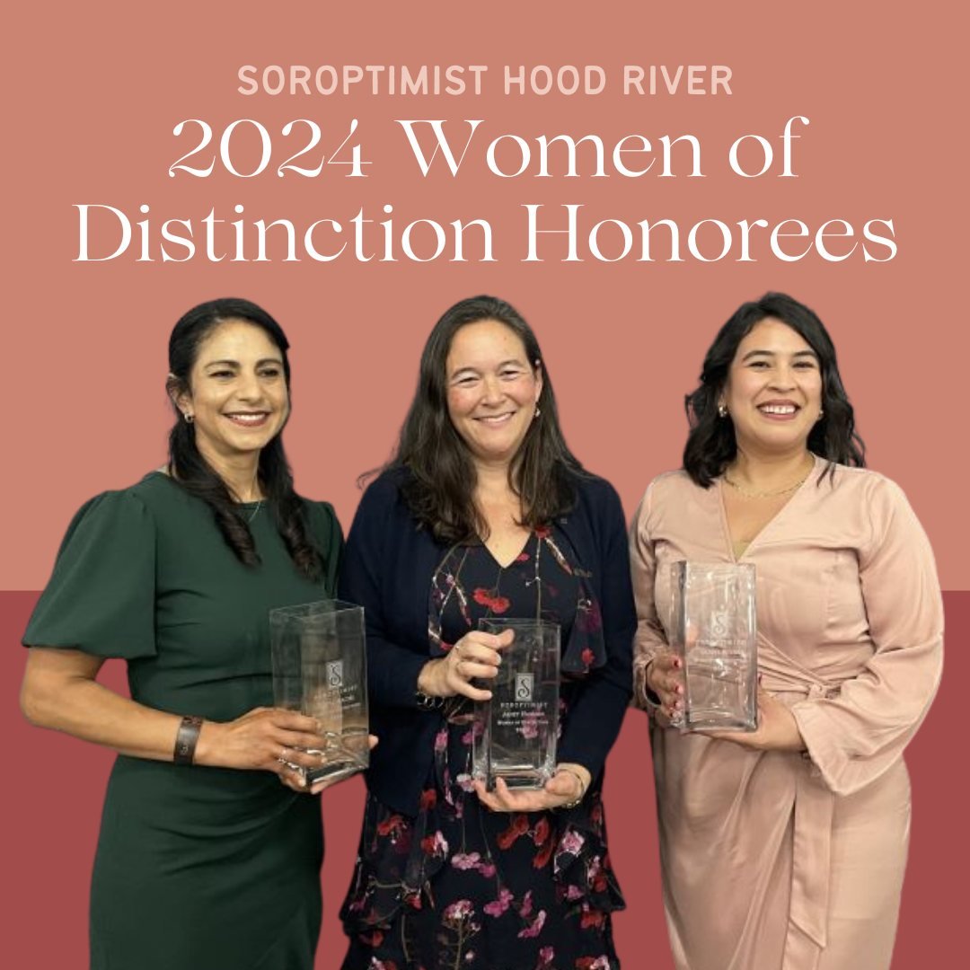 @sihoodriver a volunteer organization dedicated to supporting education and training for women and girls in the Gorge, annually grants three honorees their Women of Distinction award. This recognition celebrates women in Hood River County who make a 