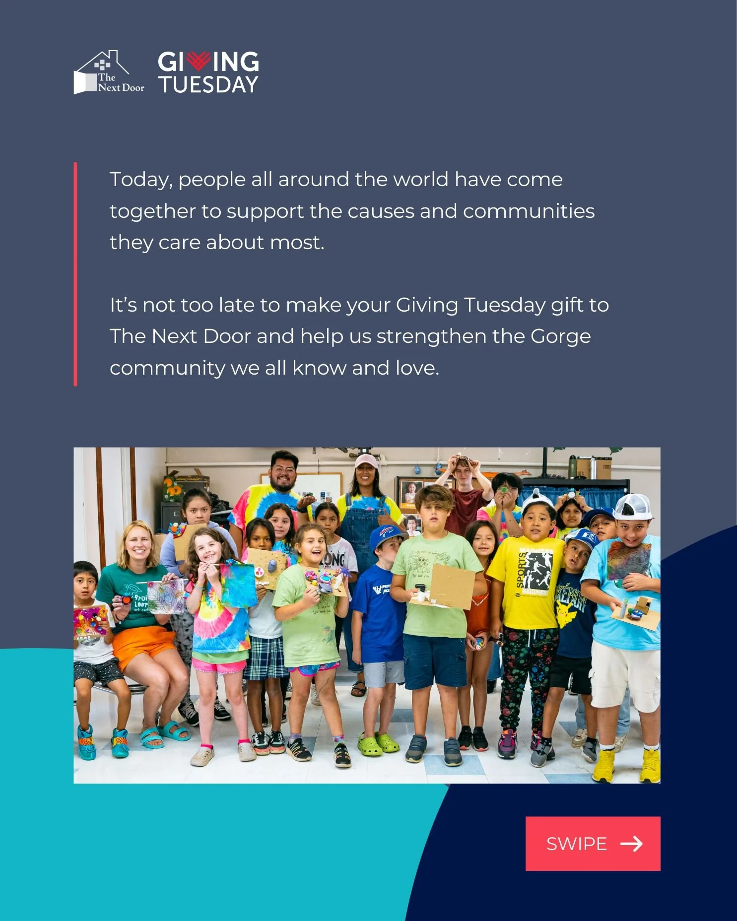 There are only 6 hours left of Giving Tuesday! If the world around you feels heavy, the biggest difference you can make is right here at home. Your gift doesn&rsquo;t have to be big to matter. When we all give what we can, it adds up to real, lasting