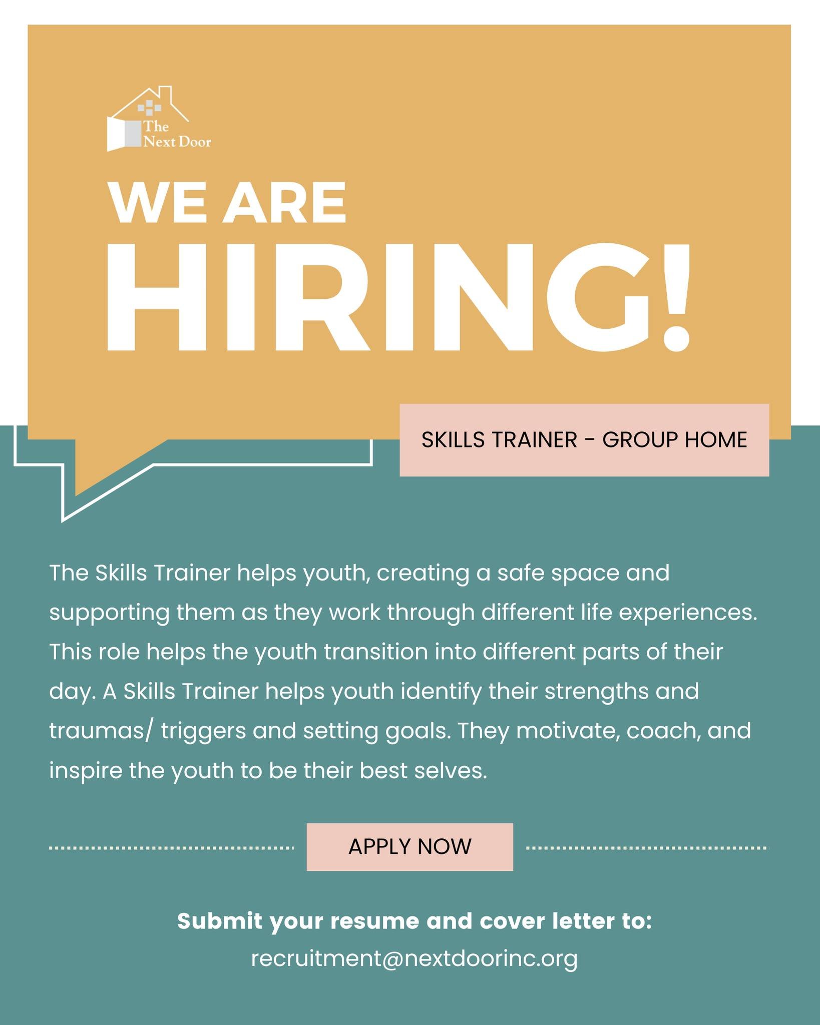 We're looking for someone to join our team! For more information, visit the link in our bio. ✨