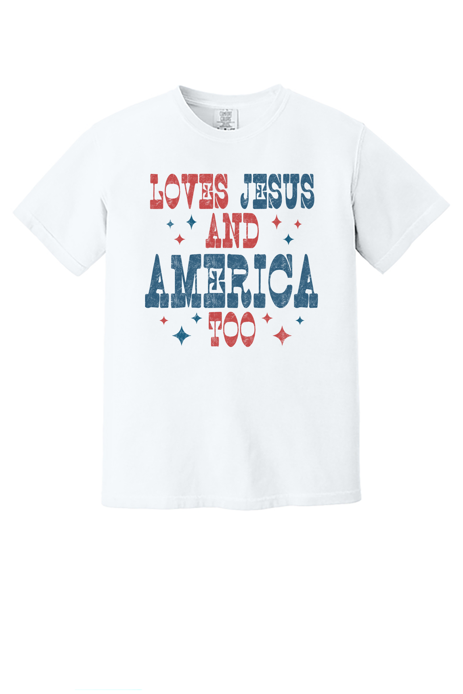 Loves Jesus & America Too Comfort Colors Tee