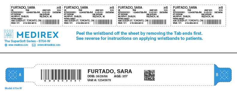 Sample of SuperSoft Laser Adult Wristband 8704-W