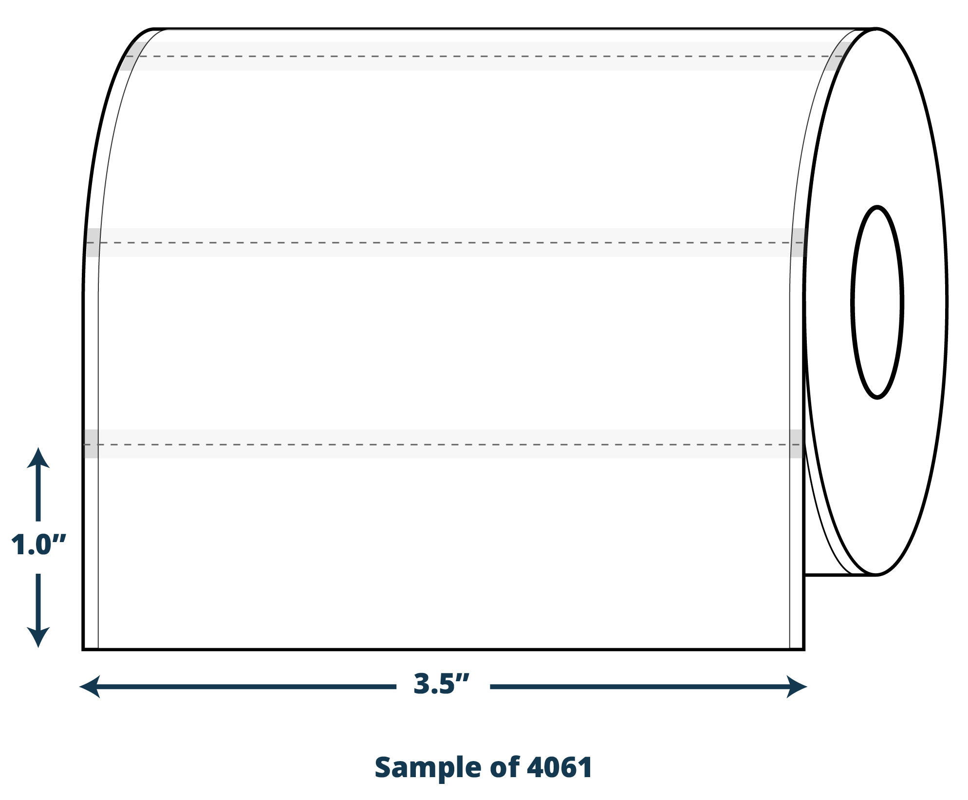 Sample of perforated thermal label 4061