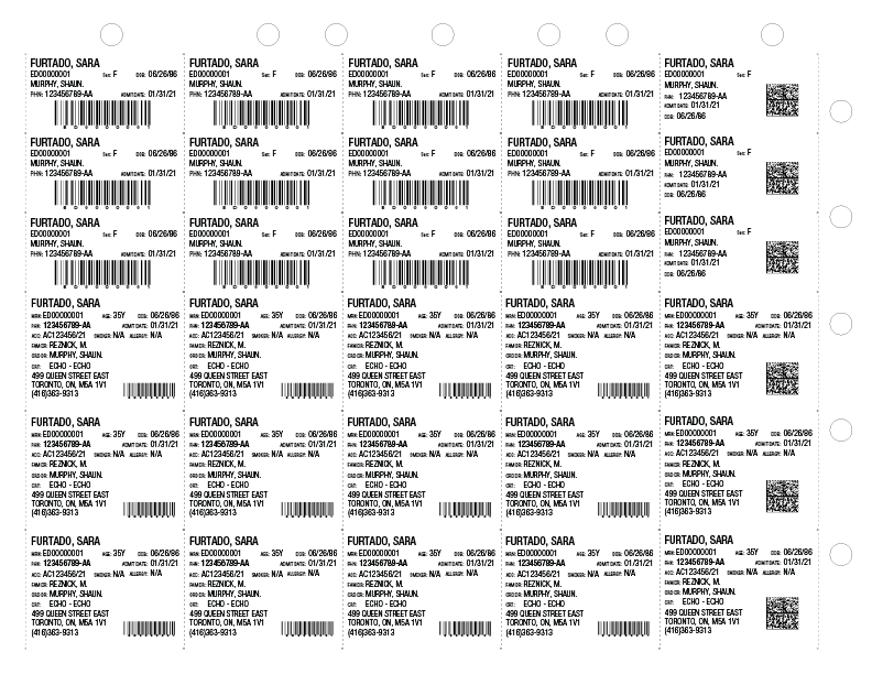 Example of laser label 7730