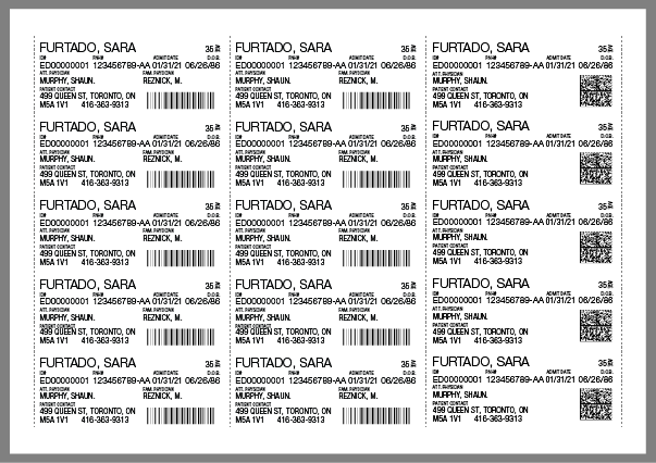 Example of laser label 7115