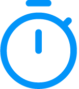 Blue stopwatch icon