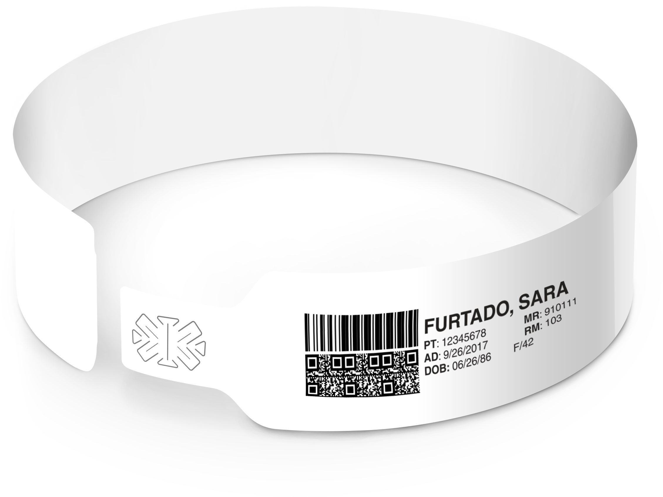 Thermasoft 5000 series hospital wristband.