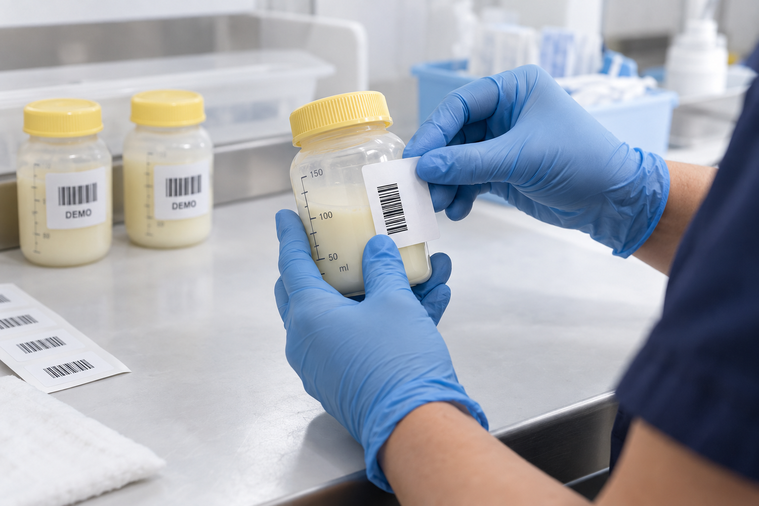 Breast milk & patient-specific containers