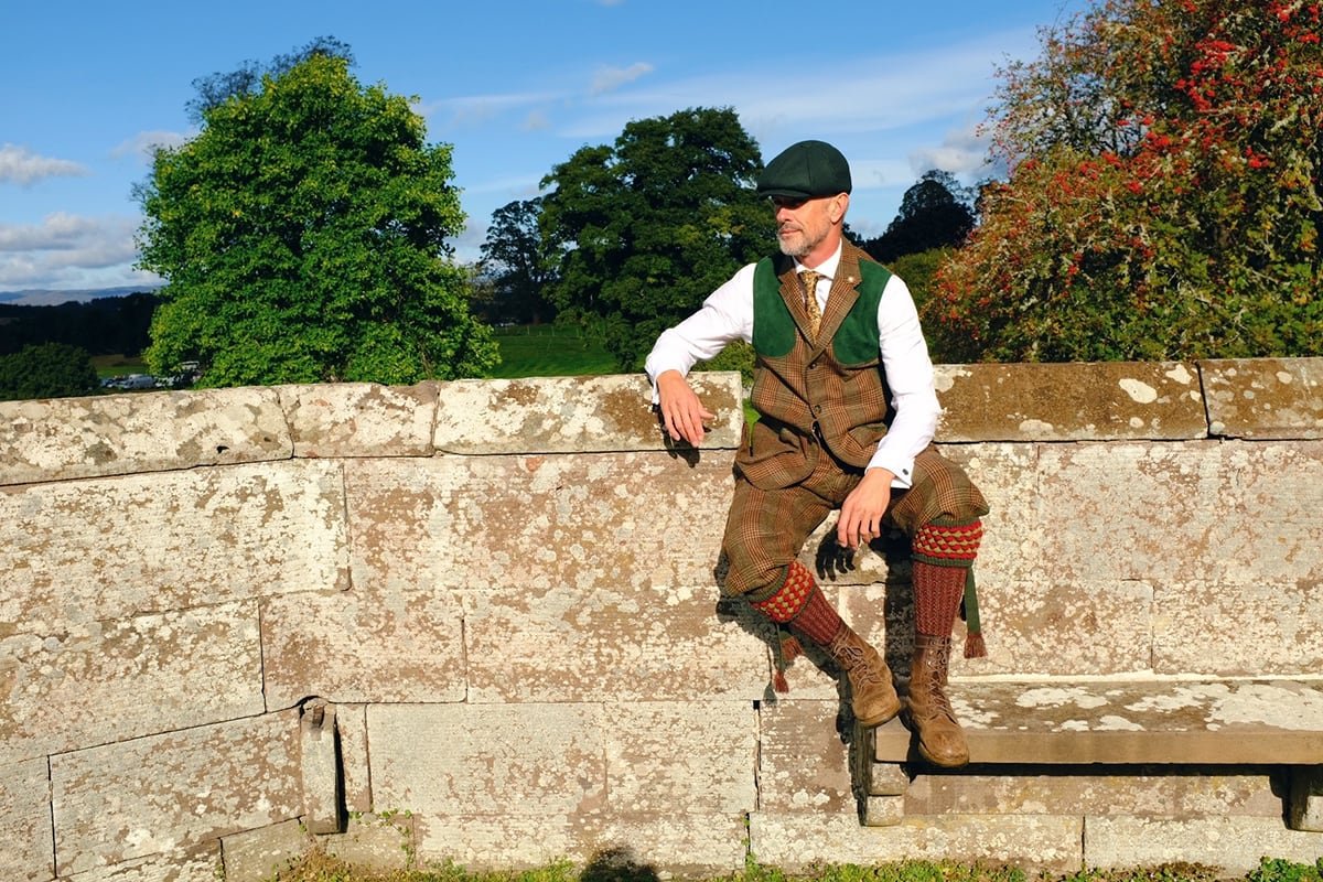 Mens Shooting Jacket Quilted Shoulder Ticket Pocket