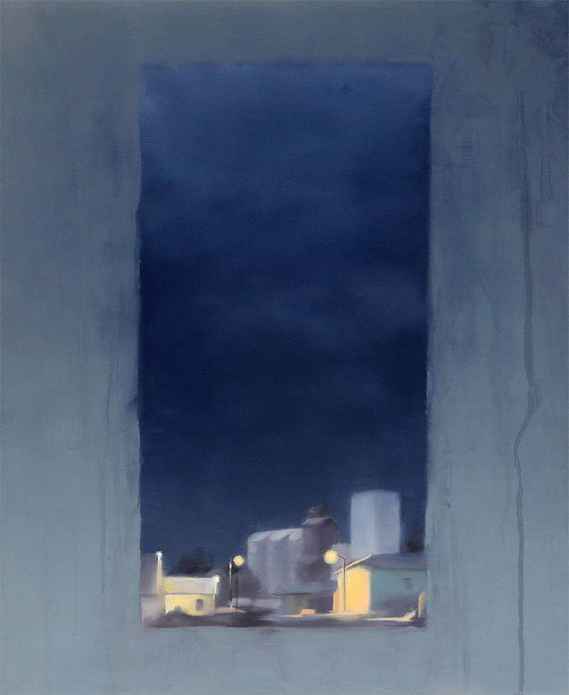 Belgrade Montana before a thunder storm oil painting August summer