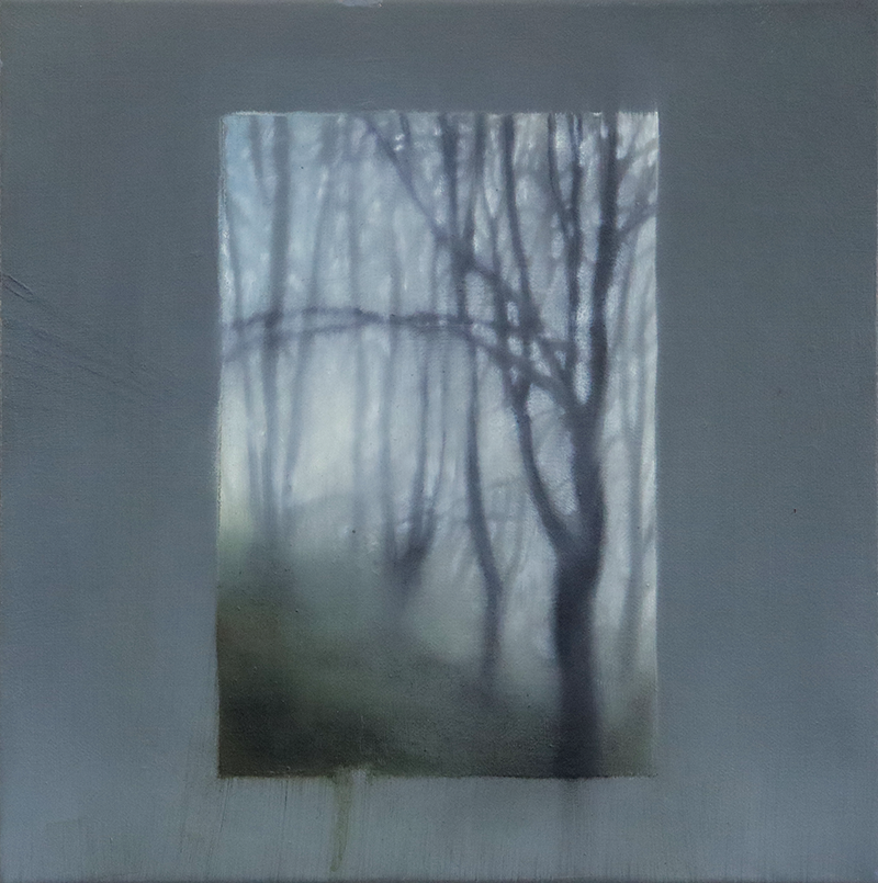 Redmond greenbelt in fog oil painting on canvas