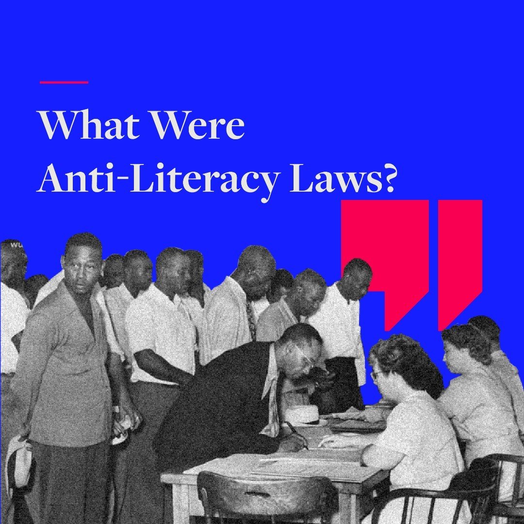 What Were Anti-Literacy Laws?

On February 3, 1870, the 15th amendment was passed, finally securing the right of Black freedman to vote in the U.S. Over 2,000 Black men were elected to public office in Southern states during that period. But it did n