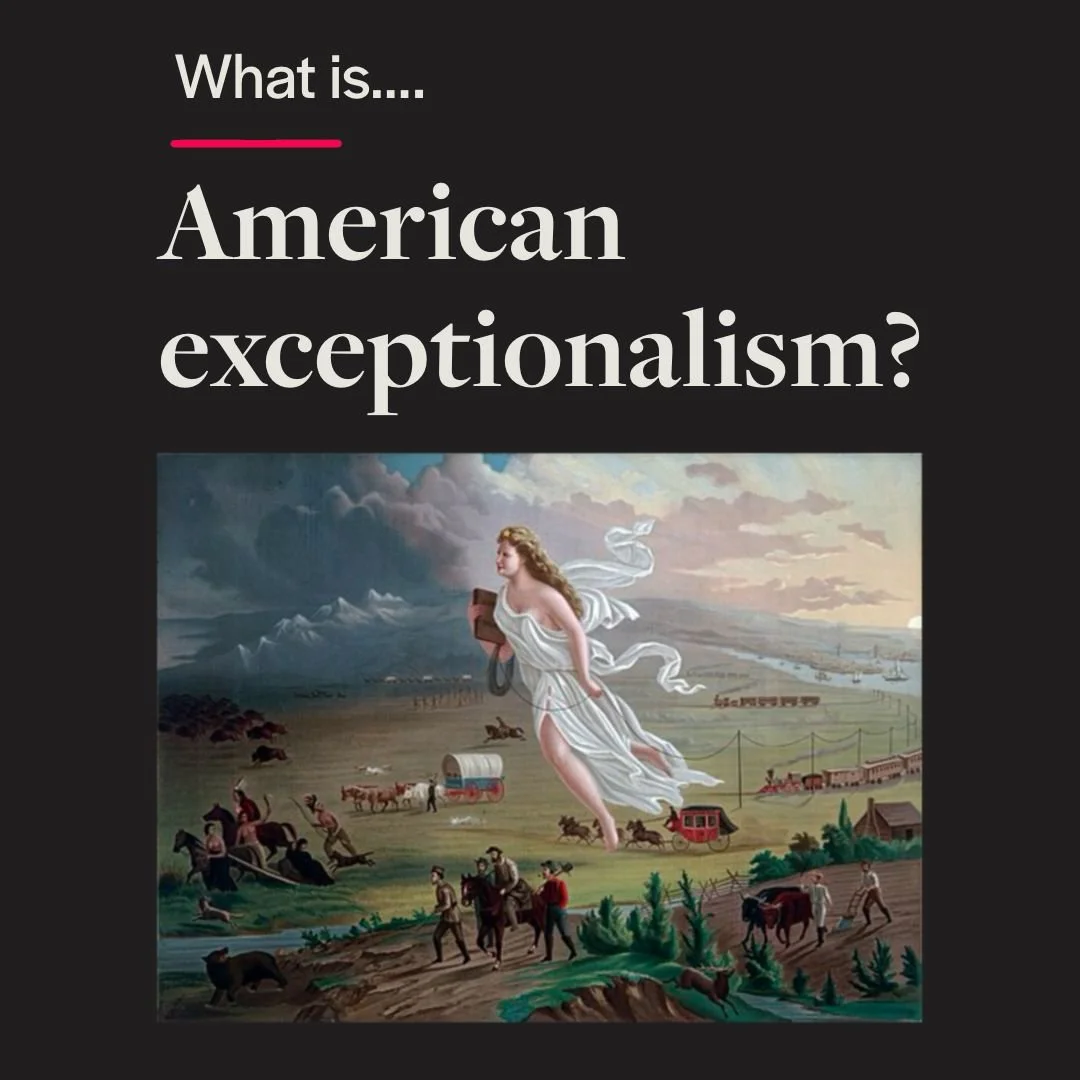 What is American exceptionalism?

American exceptionalism is the belief that the United States is either distinctive, unique, or exemplary compared to other nations. Some scholars believe it is at least partially responsible for Americans&rsquo; deni