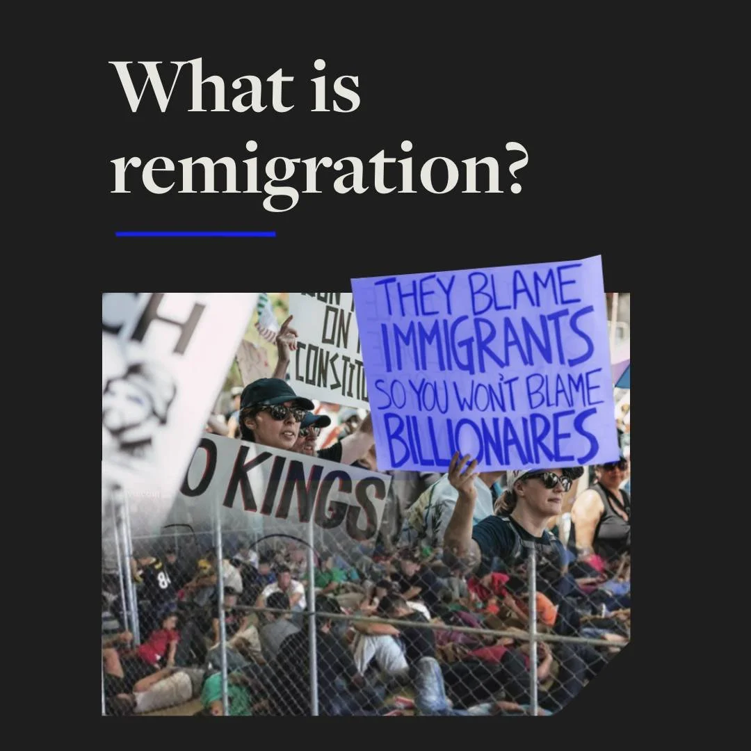 What is remigration? 

The United States&rsquo; Department of Homeland Security recently tweeted simply, &ldquo;remigrate.&rdquo; 

But what is remigration?

Remigration is a far right, white supremacist term arguing for the state-sanctioned ethnic c