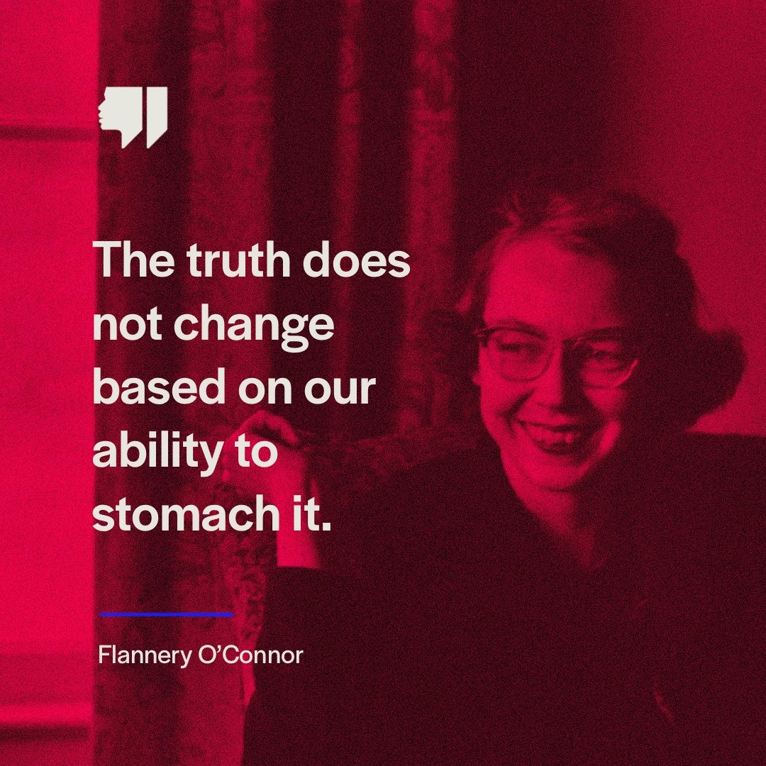 "The truth does not change based on our ability to stomach it." 
&mdash; Flannery O&rsquo;Connor
.
.
.
#FlanneryOConnor #quote #racialjustice #blacklivesmatter #socialjustice #racism #antiracism #racialequality #blm #justice #equality #huma