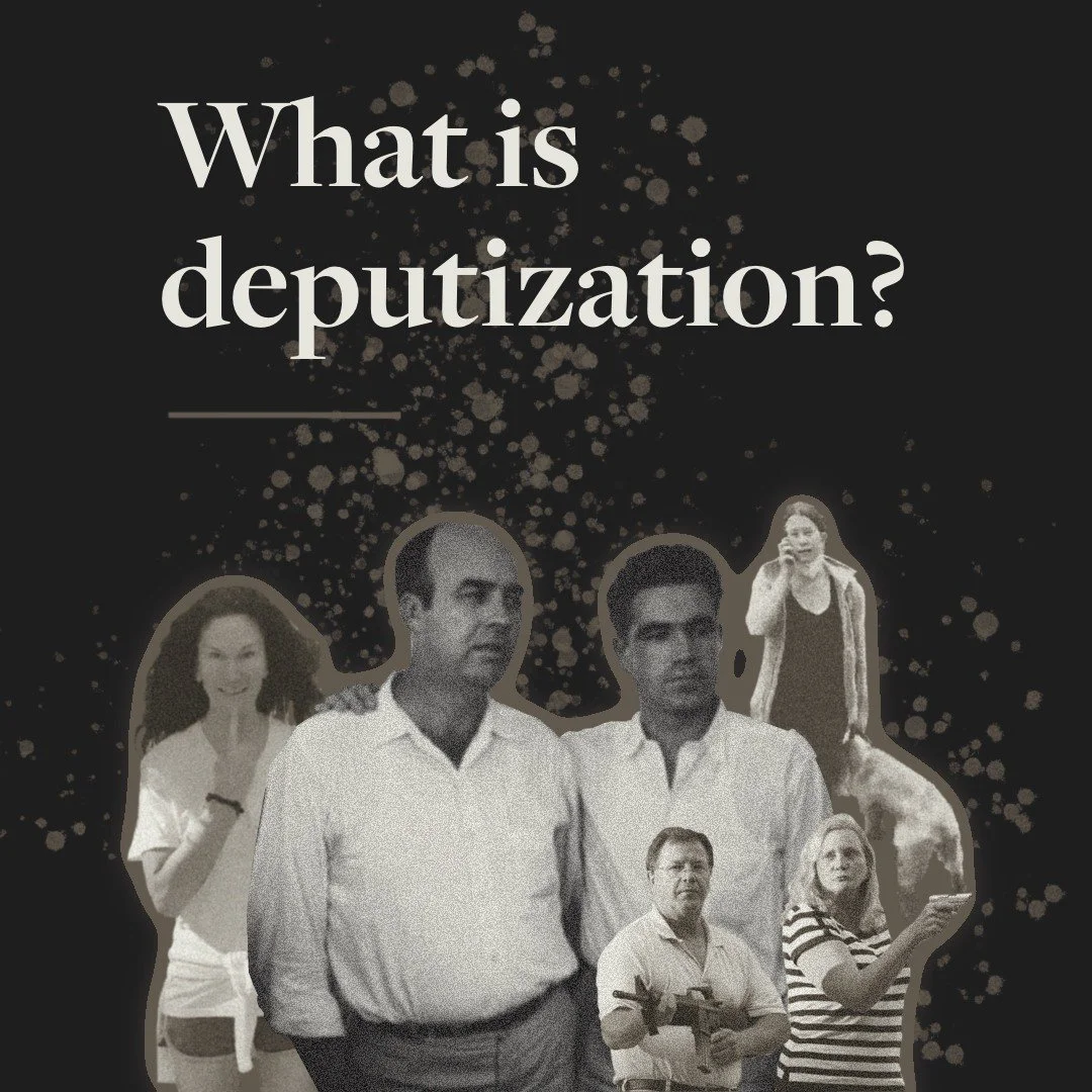 What is deputization? 

Deputization is a deeply ingrained, societally reinforced power that enables the dominant race and class to assume law enforcement authority over marginalized, oppressed groups. While distinct from official state policing, it 