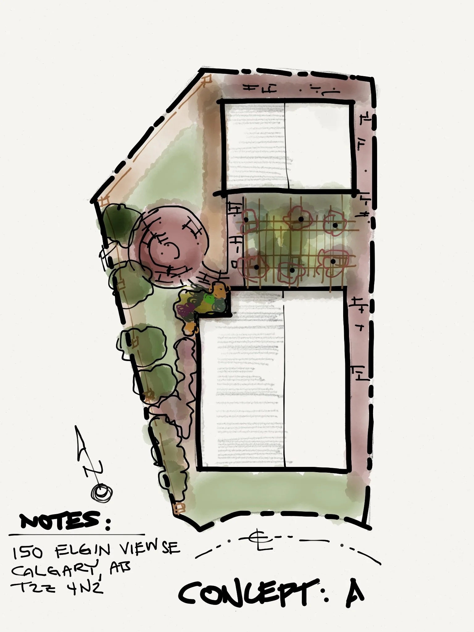Landscape design process: Concepting A