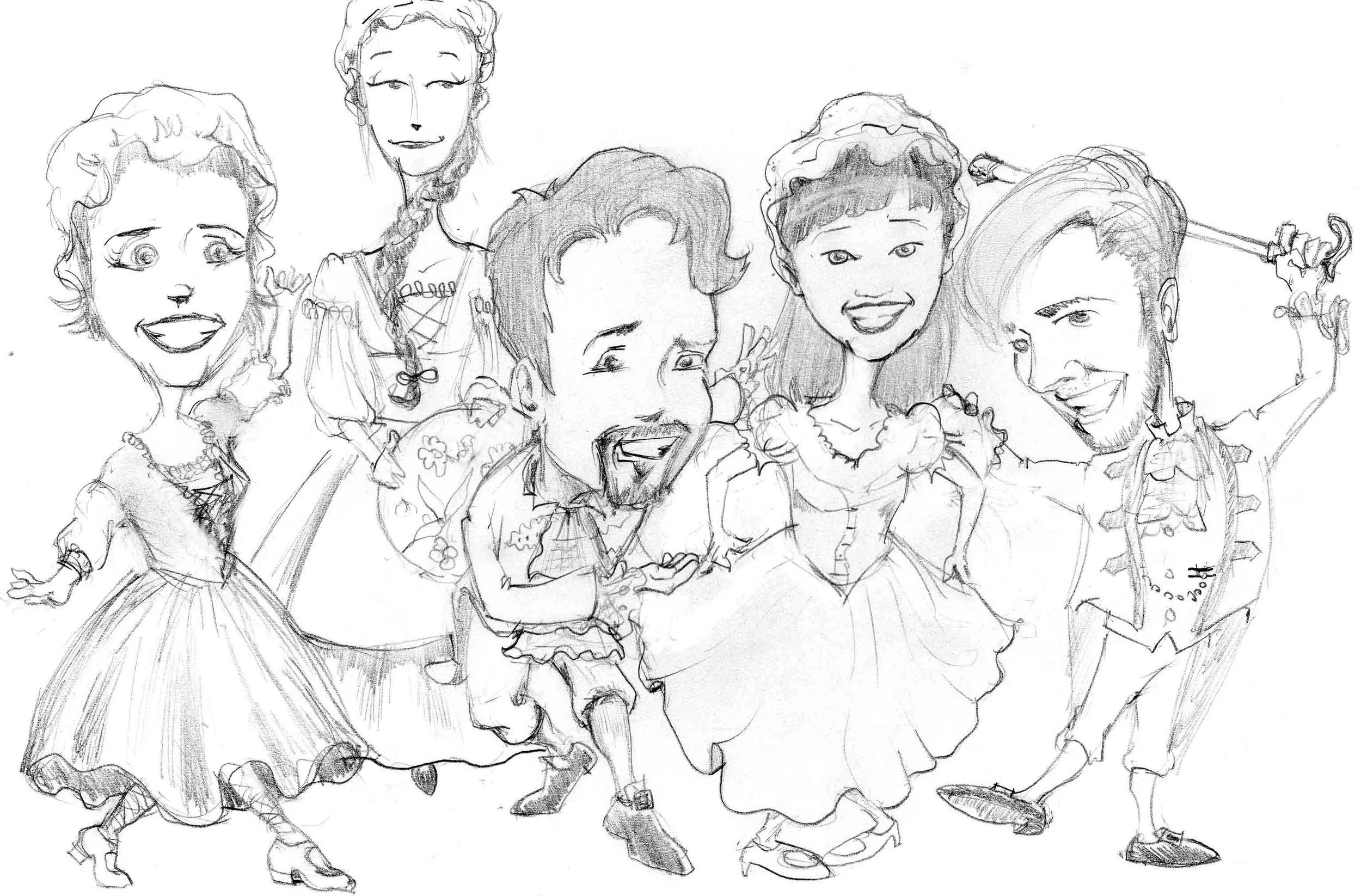 Penciled Caricature Group A