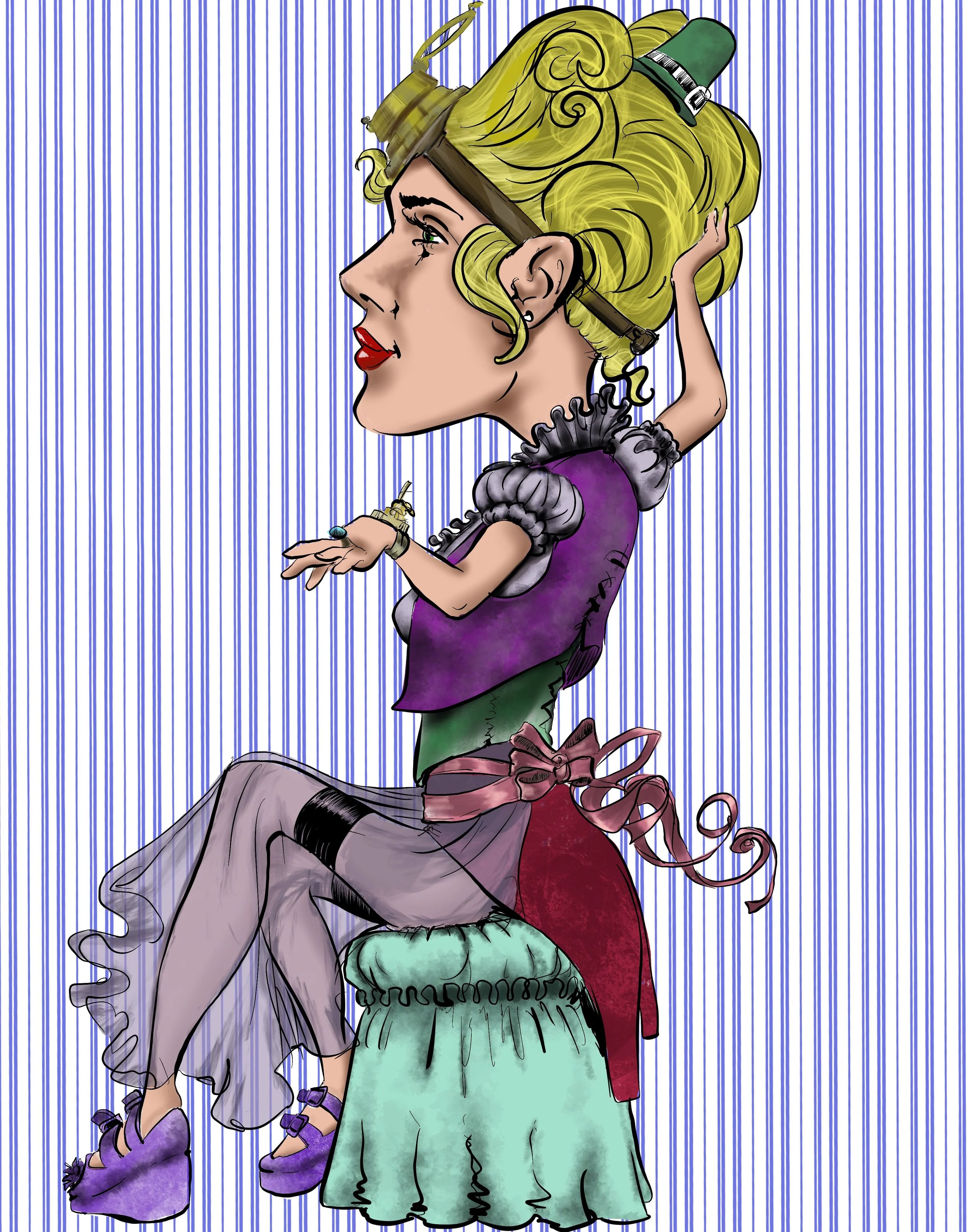 Steampunk Miss Template