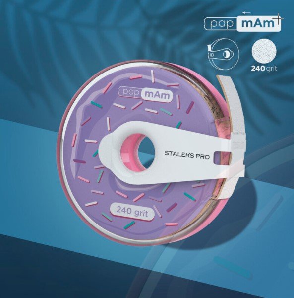 Disposable white abrasive tape papmAm EXPERT 240 grit in a plastic case.jpg