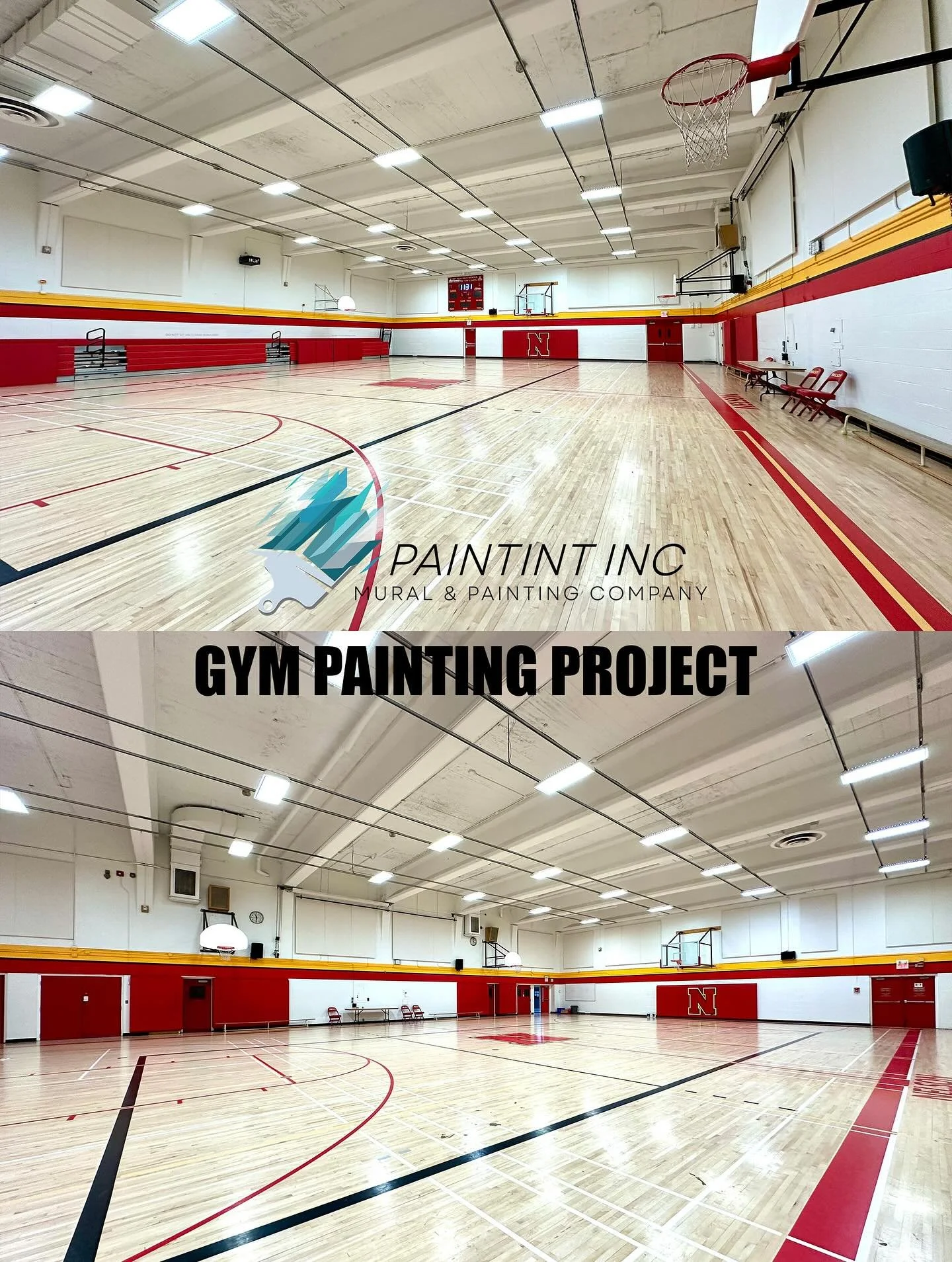 Fresh strips and paint. Fresh energy at Nelson High!