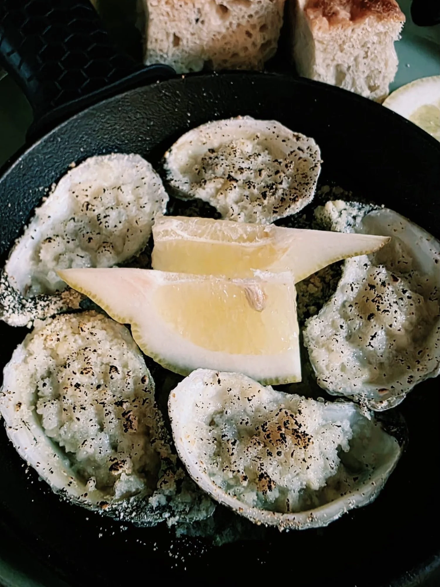 Citrus Herb Baked Oysters from @lostcoastoysters pair perfectly with Kila Cava Spanish bubbles and best enjoyed on our luscious patio! 🦪 🍋 

#gulfportfl #stpetersburg #winebar #oysters